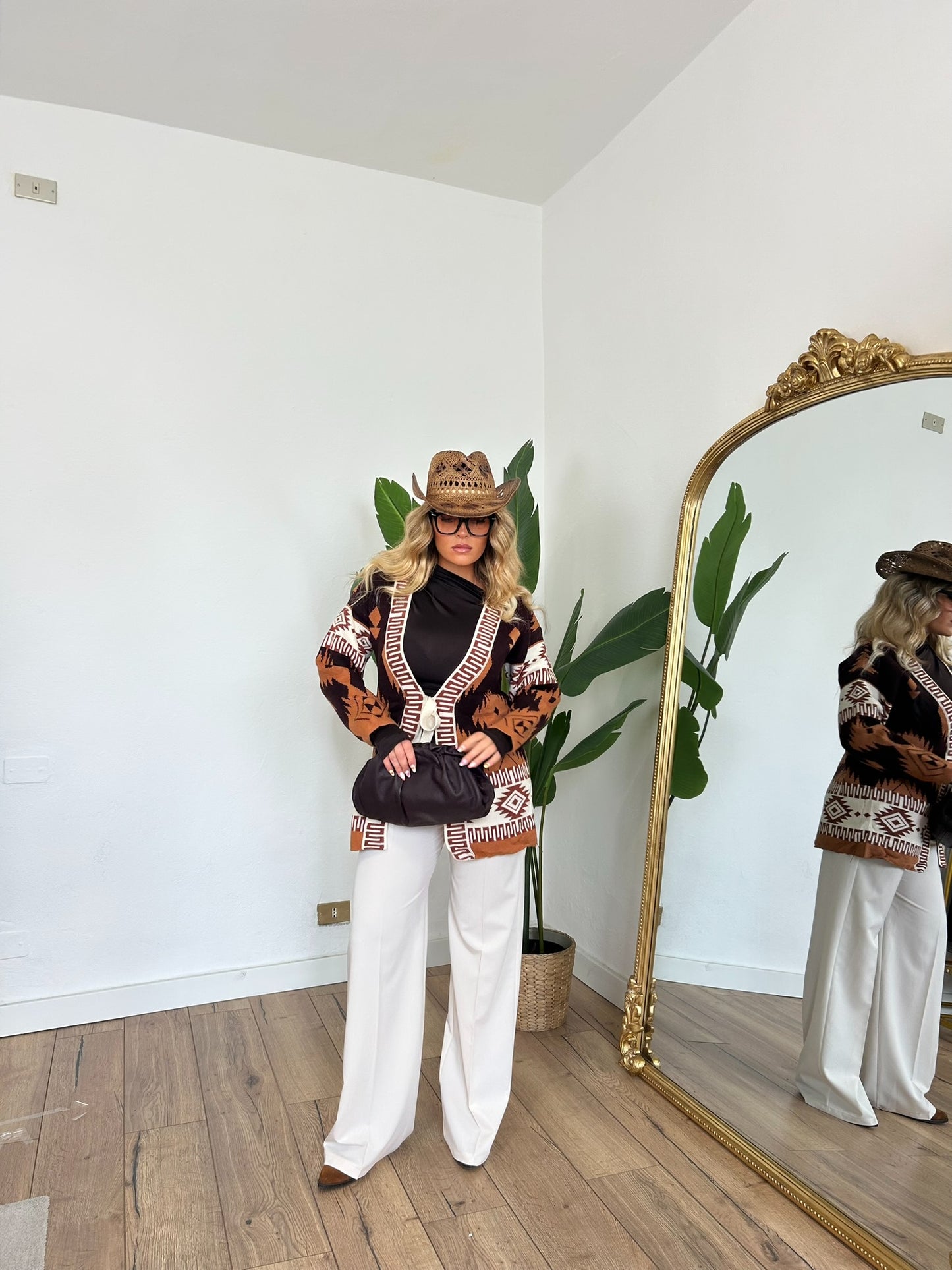 Pre order Cardigan Africa Marrone