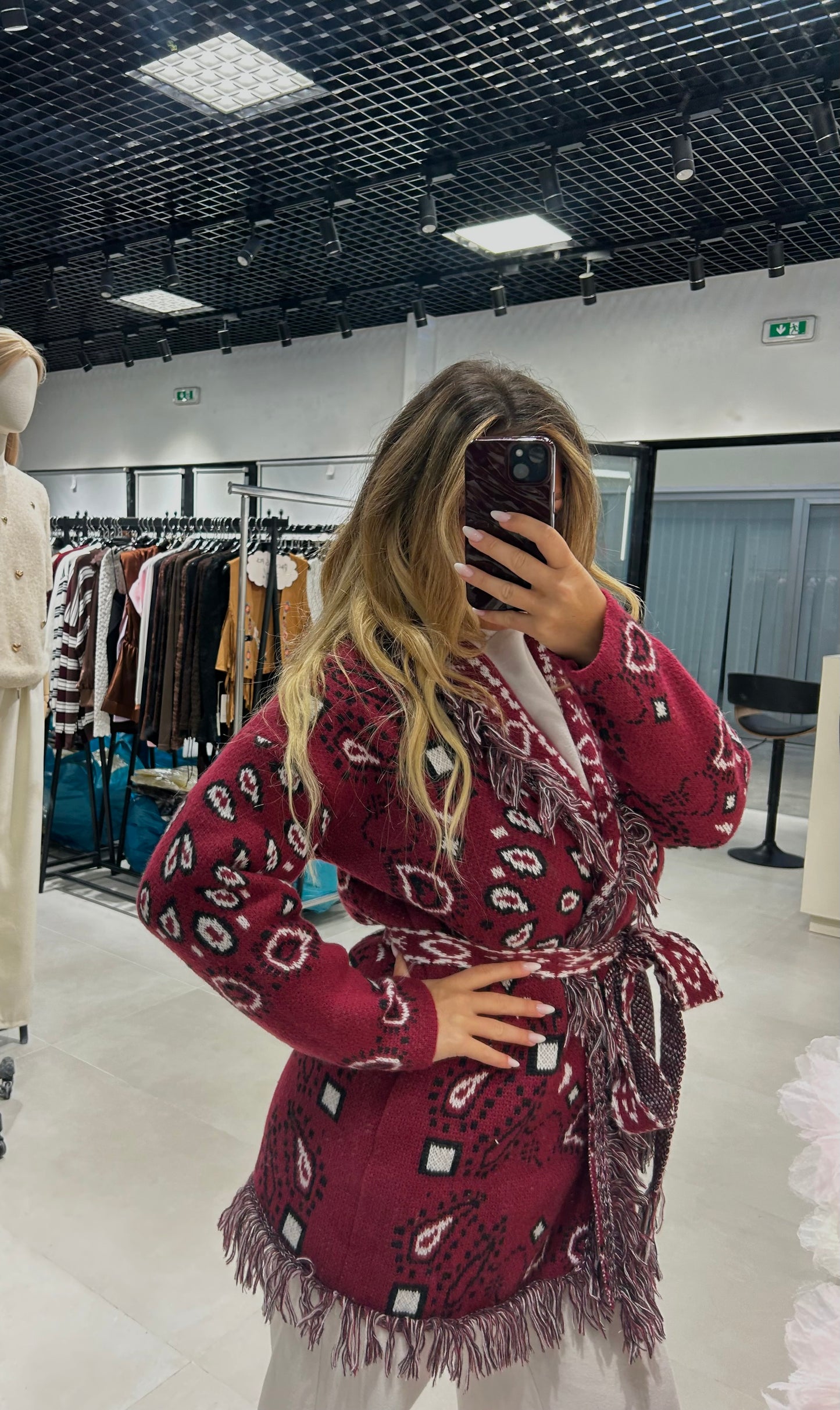 Pre order Cardigan St.Moritz Bordeaux