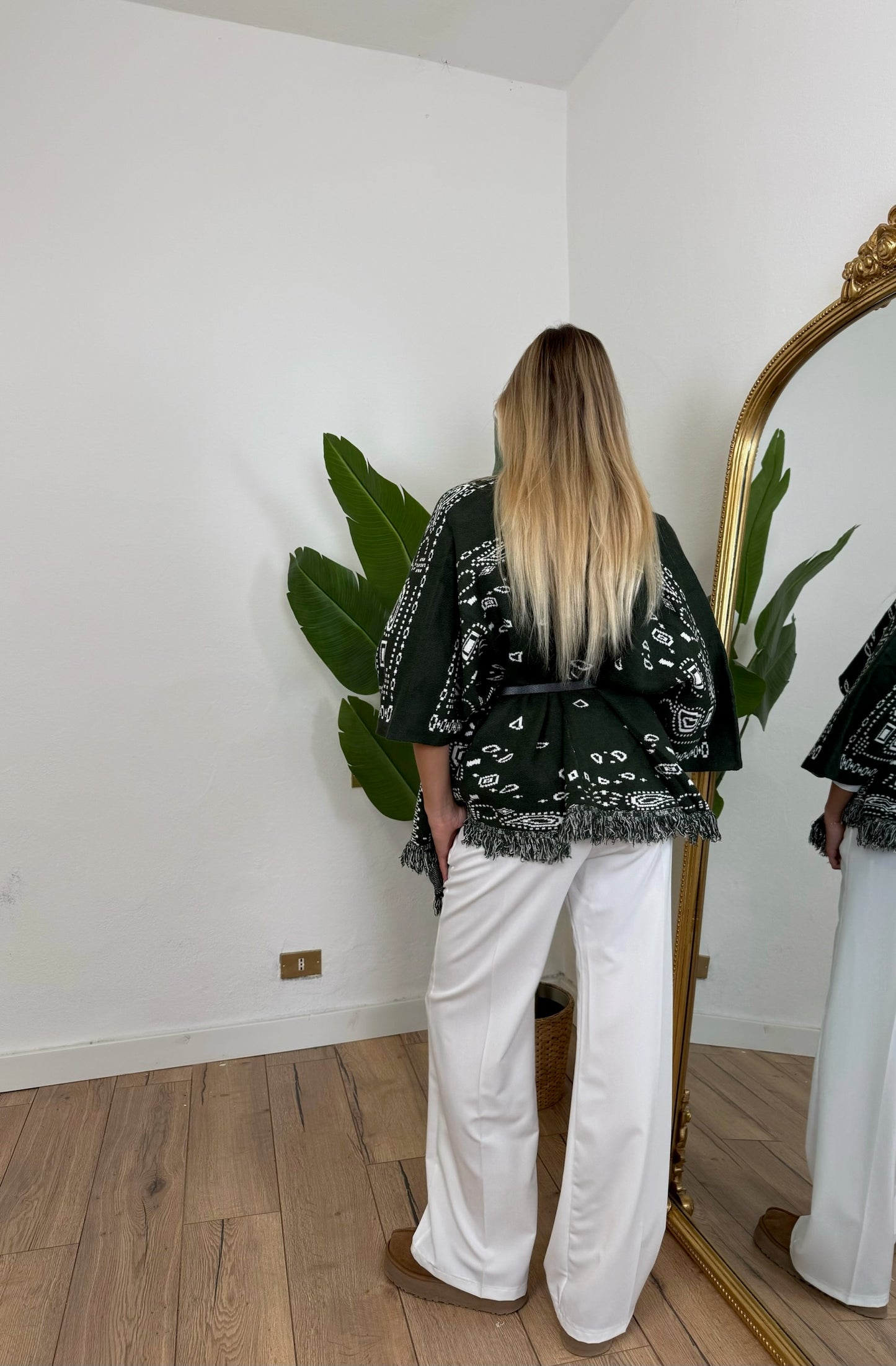 Pre order poncho bandana verde