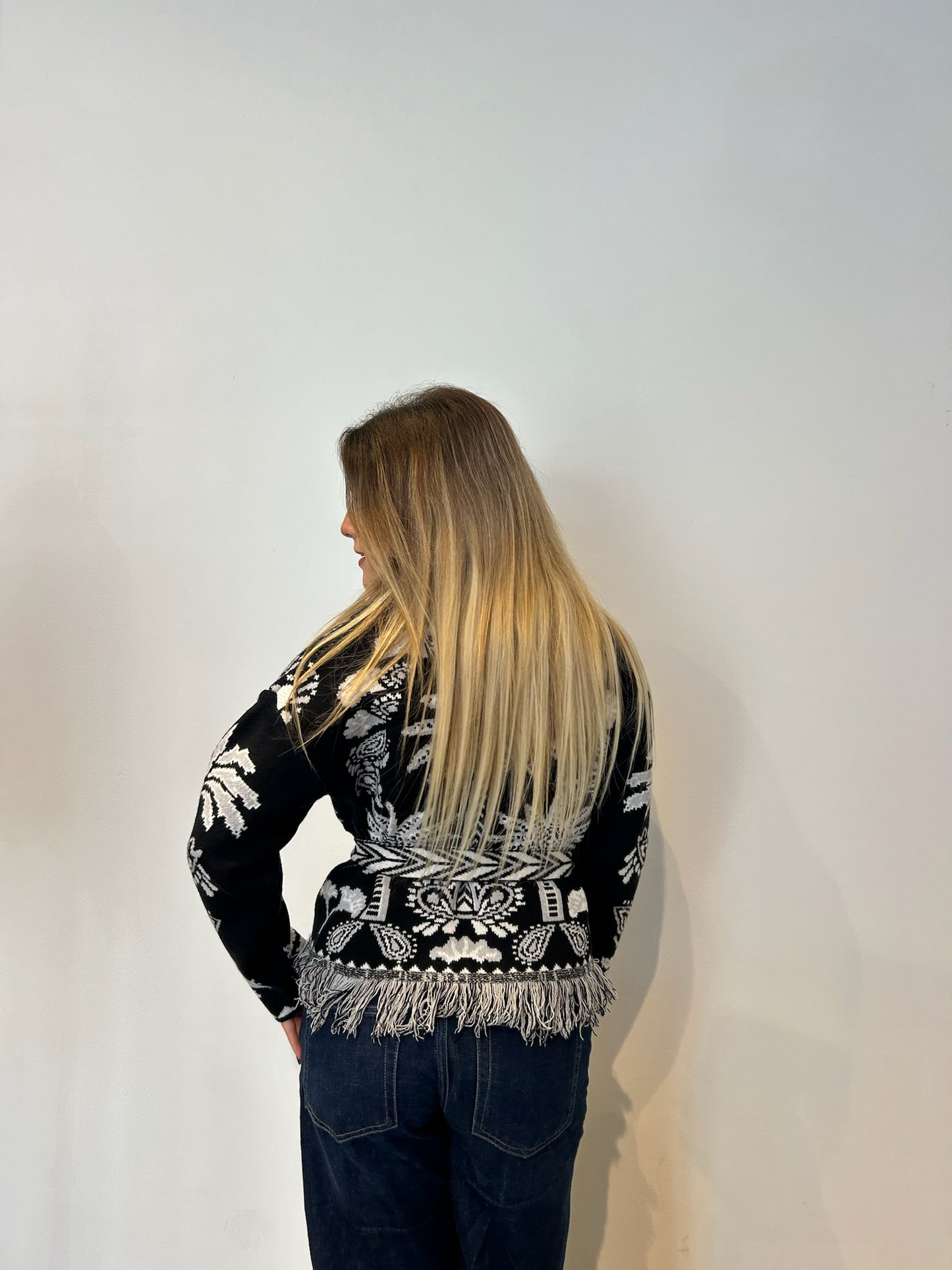 Pre order cardigan Cervinia corto nero