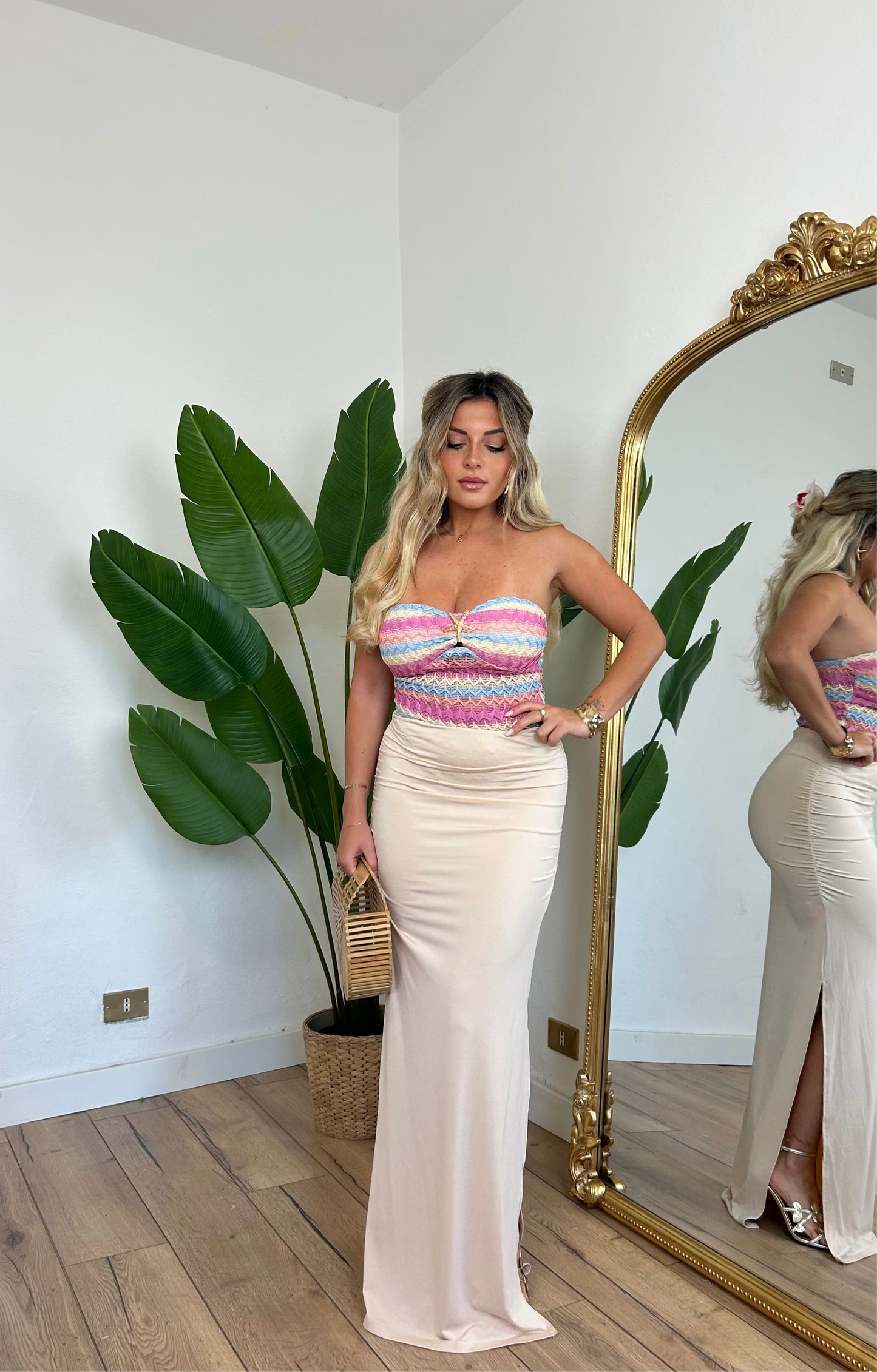 Body crochet rosa