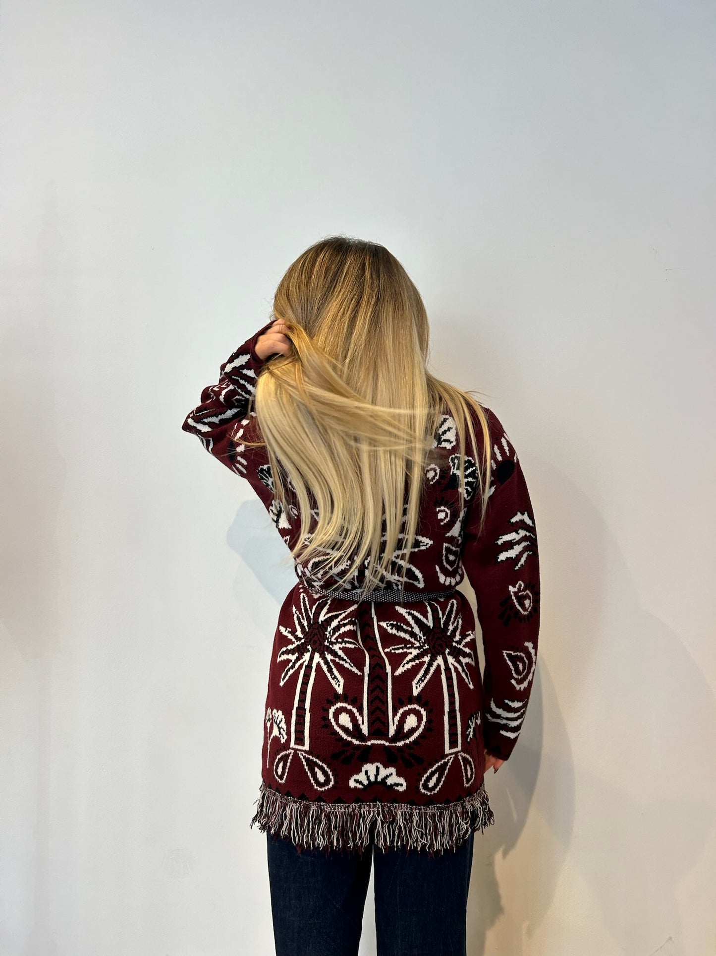 Pre order cardigan Cervinia bordeaux