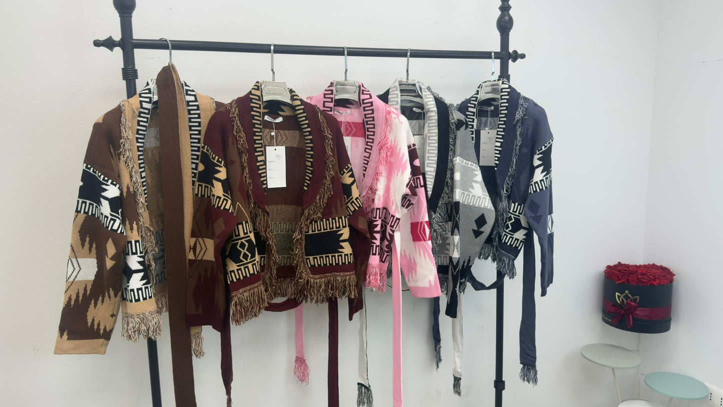 Pre order cardigan Madrid corto rosa