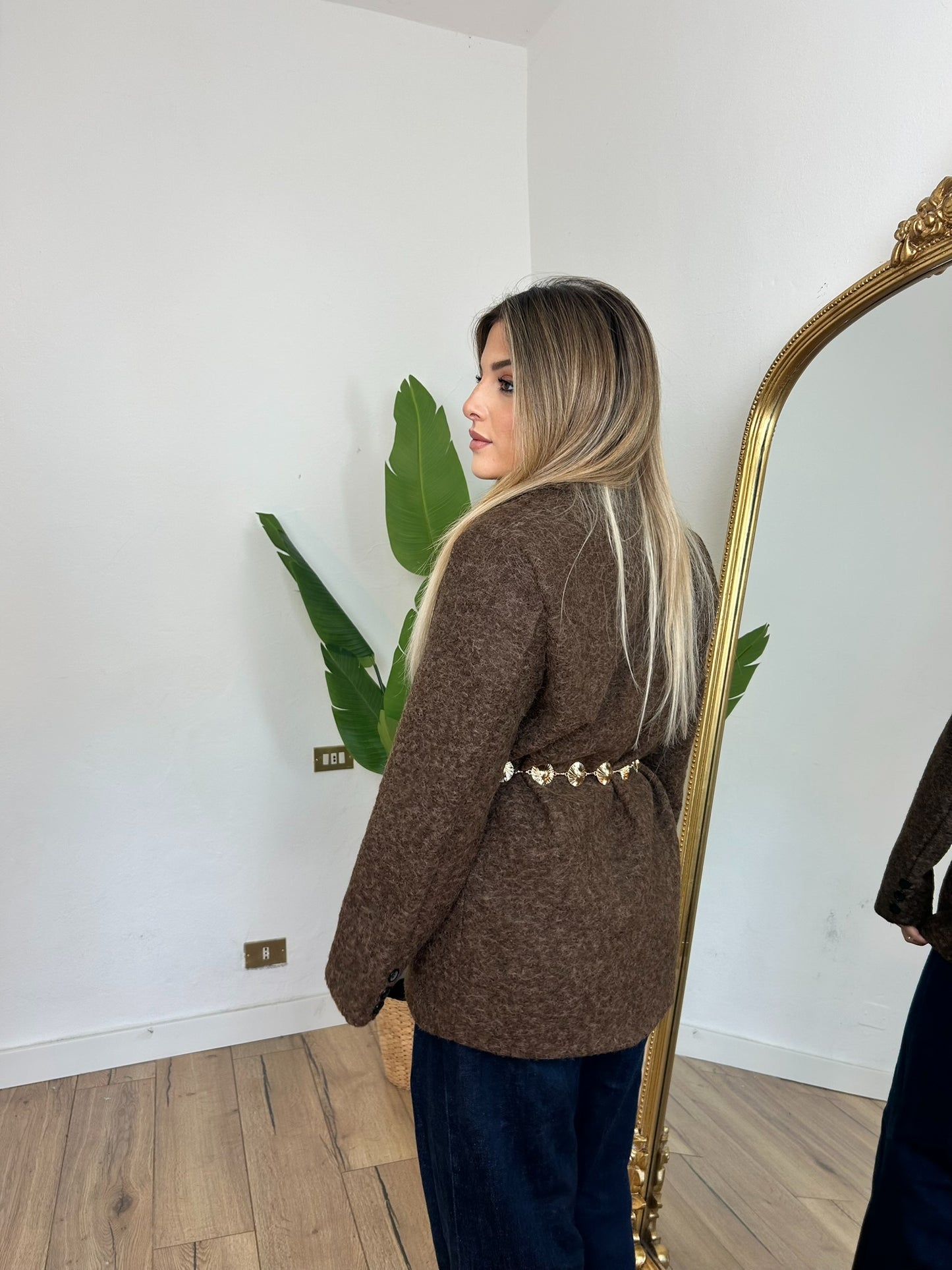 Giacca Teddy marrone