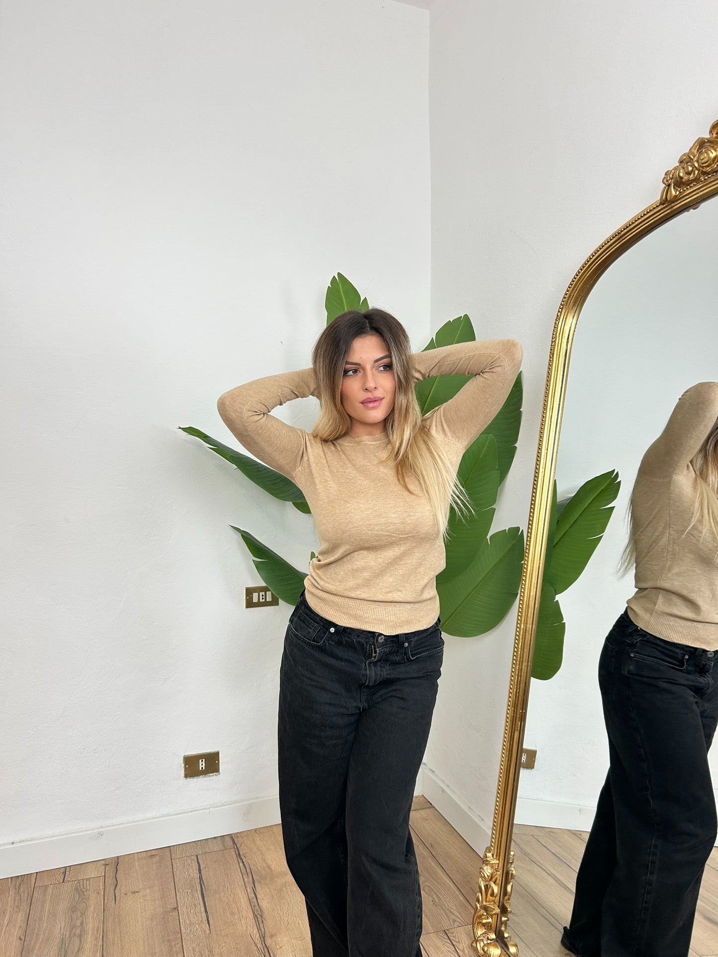 Pullover Ludovica cammello