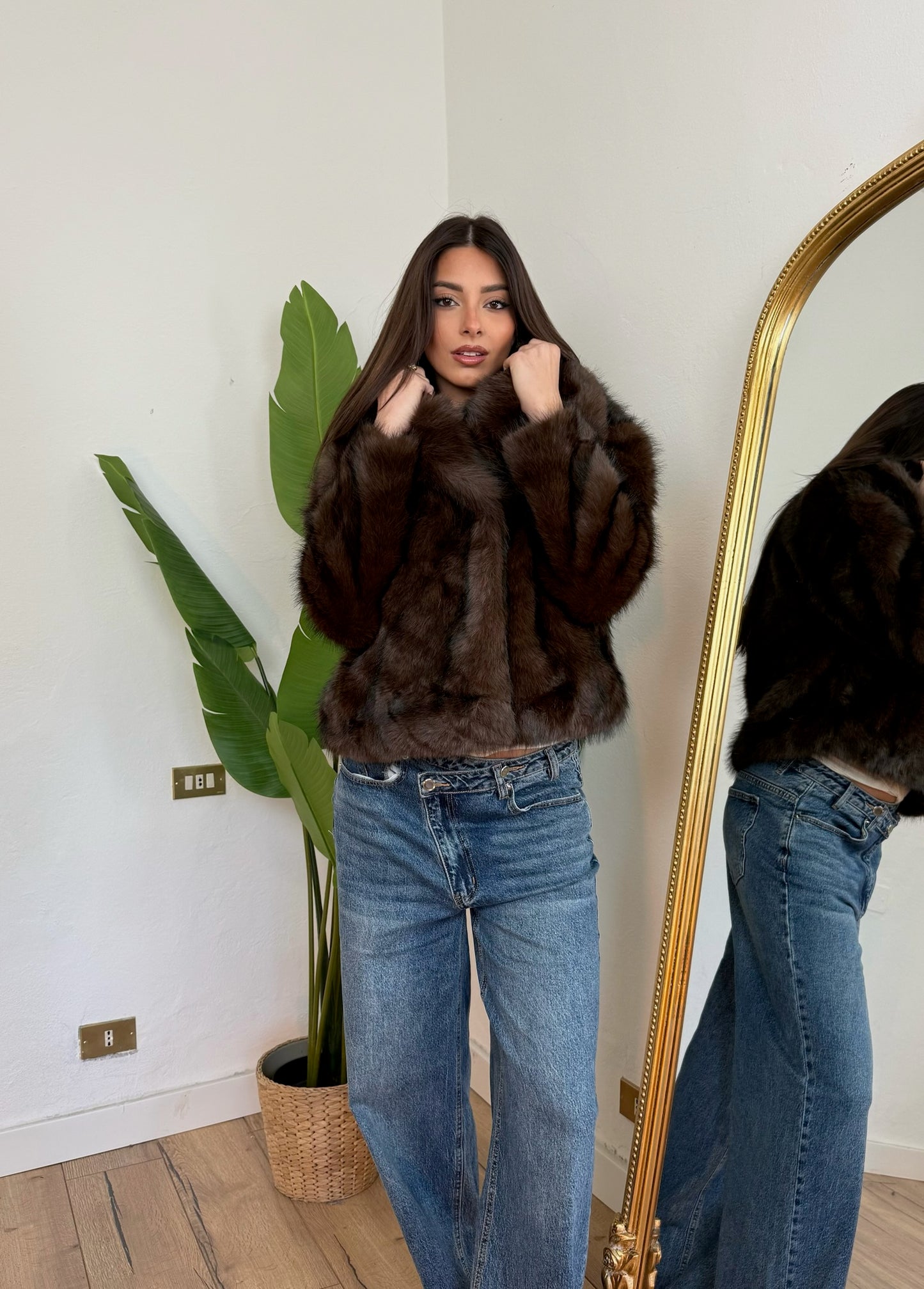 Pelliccia Apres ski marrone