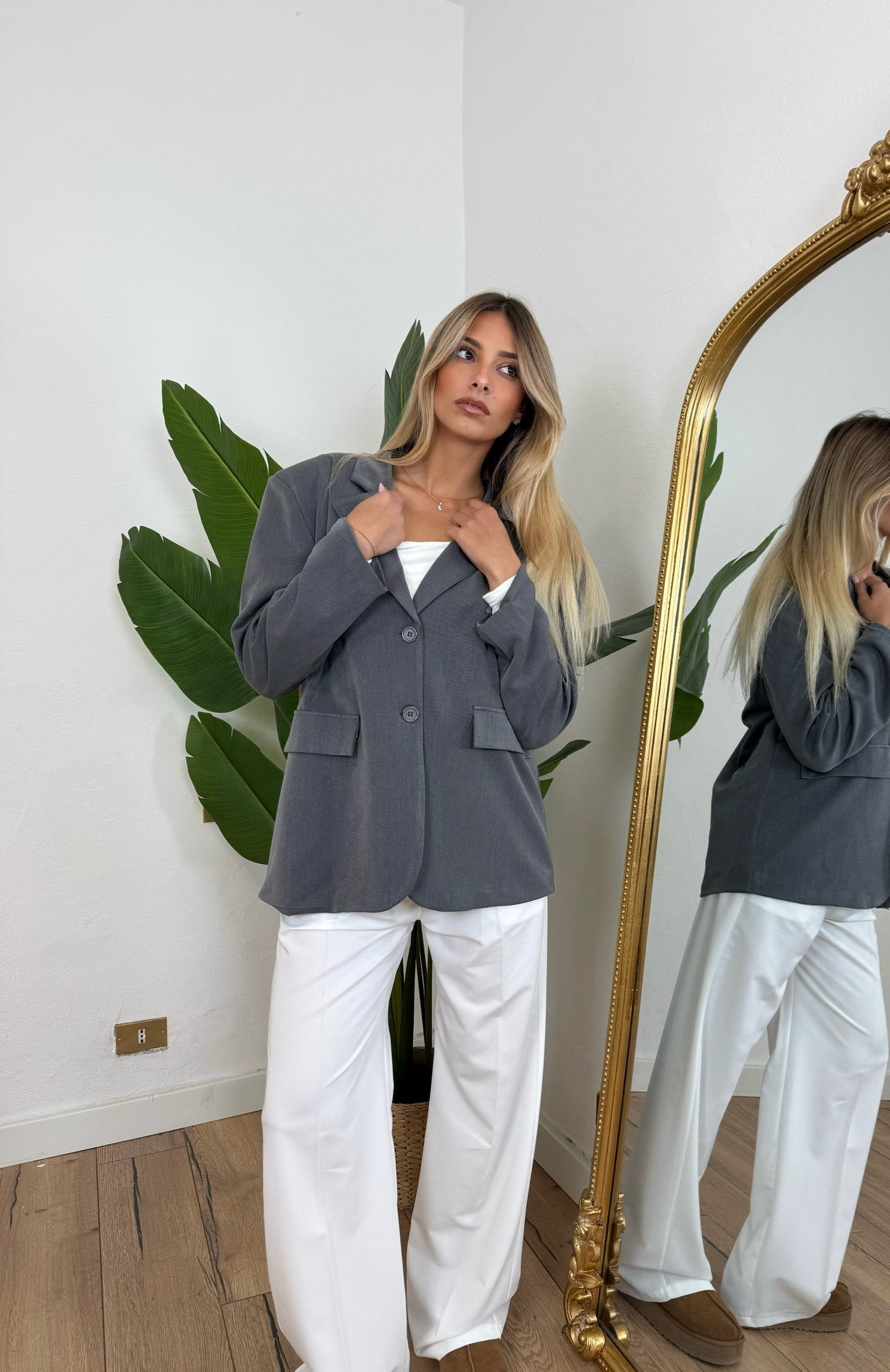 Giacca over grigia