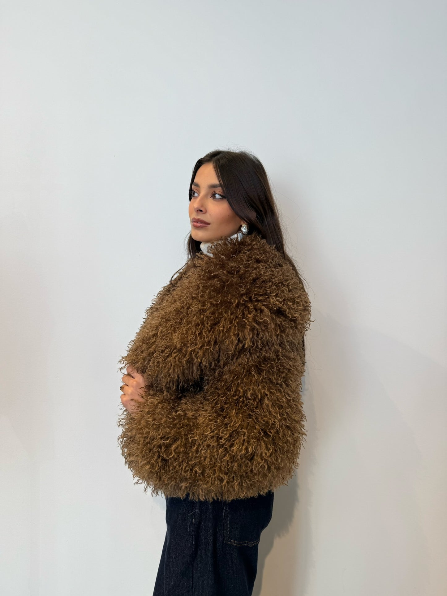 Eco Pelliccia Mongolia marrone