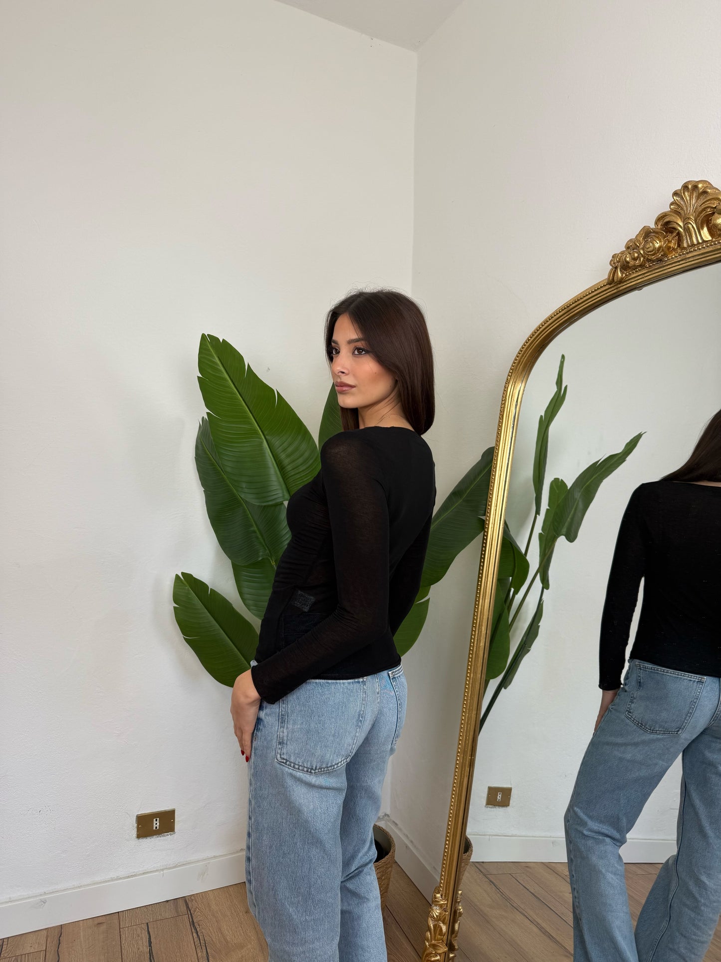 Maglia cashmere nera