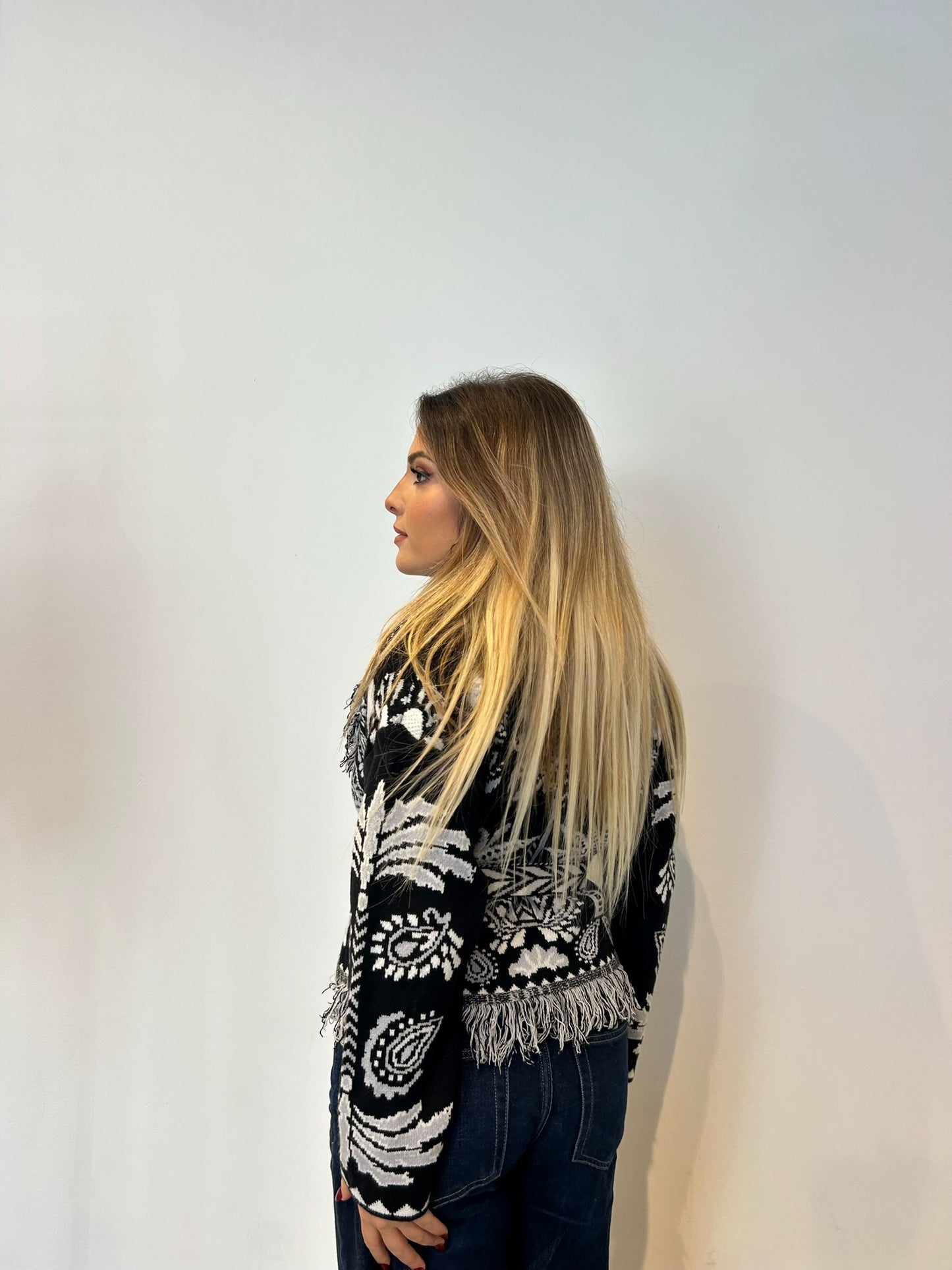 Pre order cardigan Cervinia corto nero