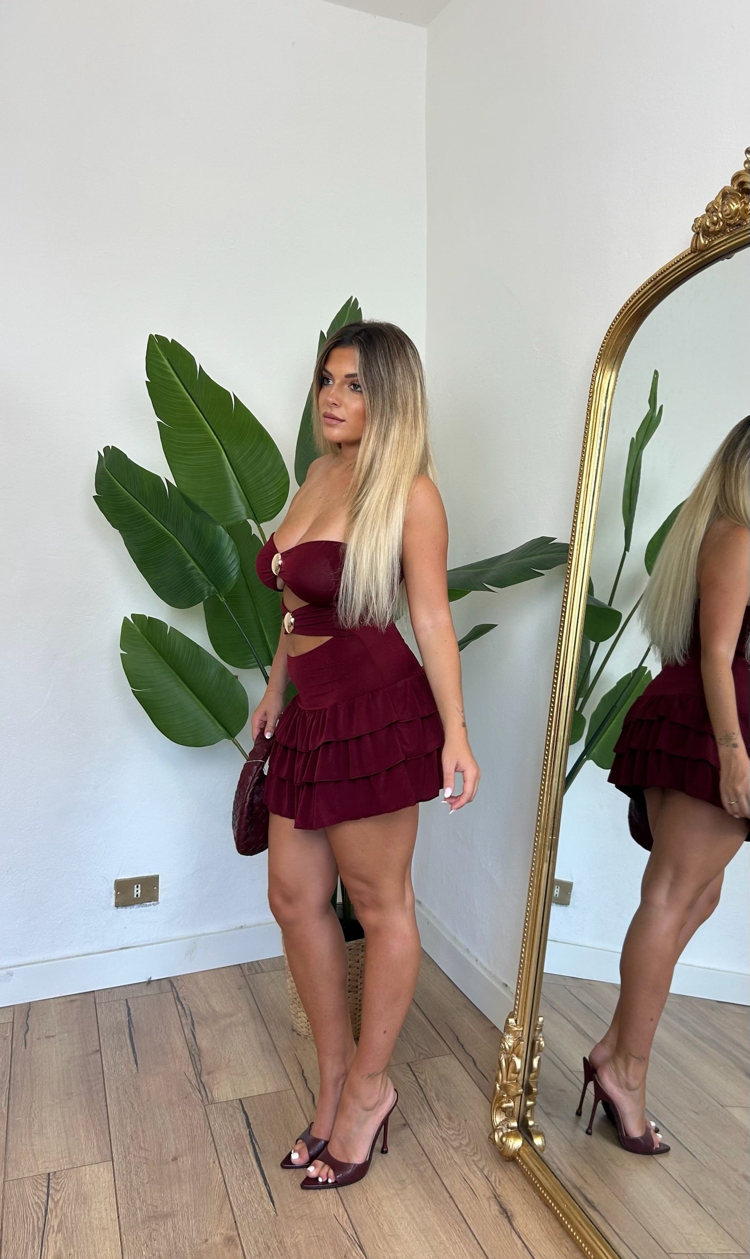 Abito Lolita bordeaux