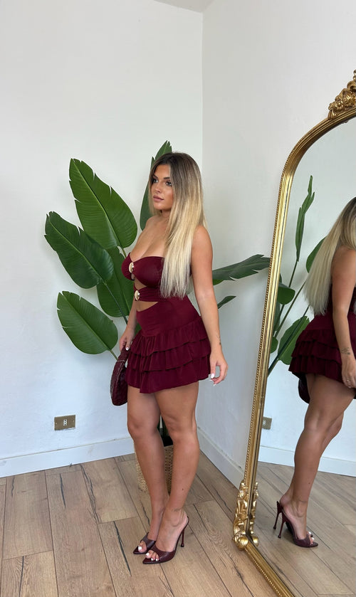 Abito Lolita bordeaux