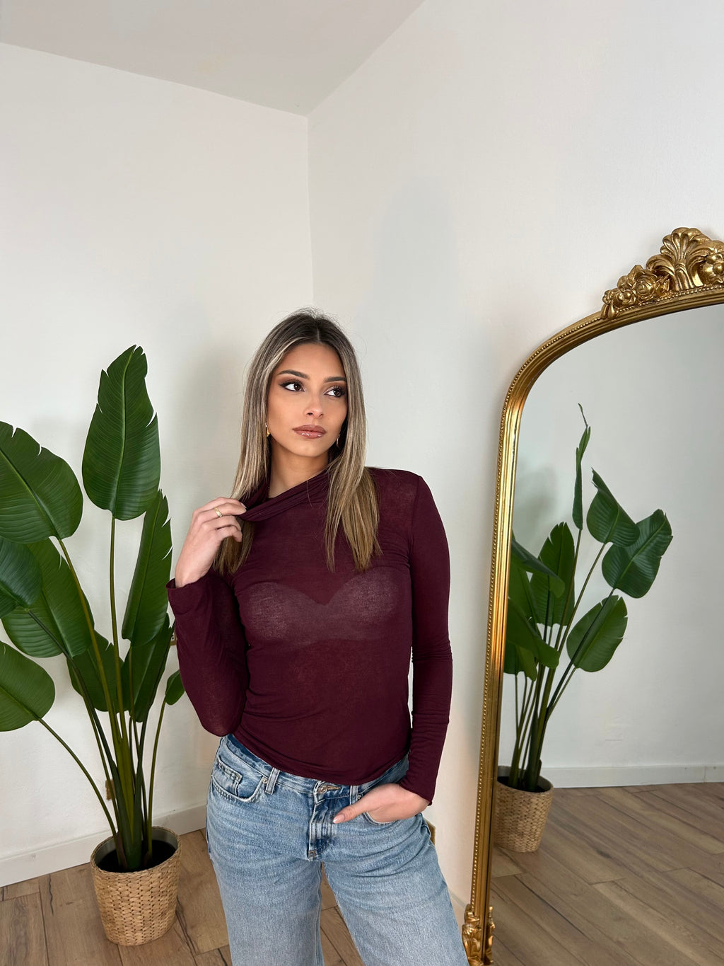 Maglia cashmere Bordeaux