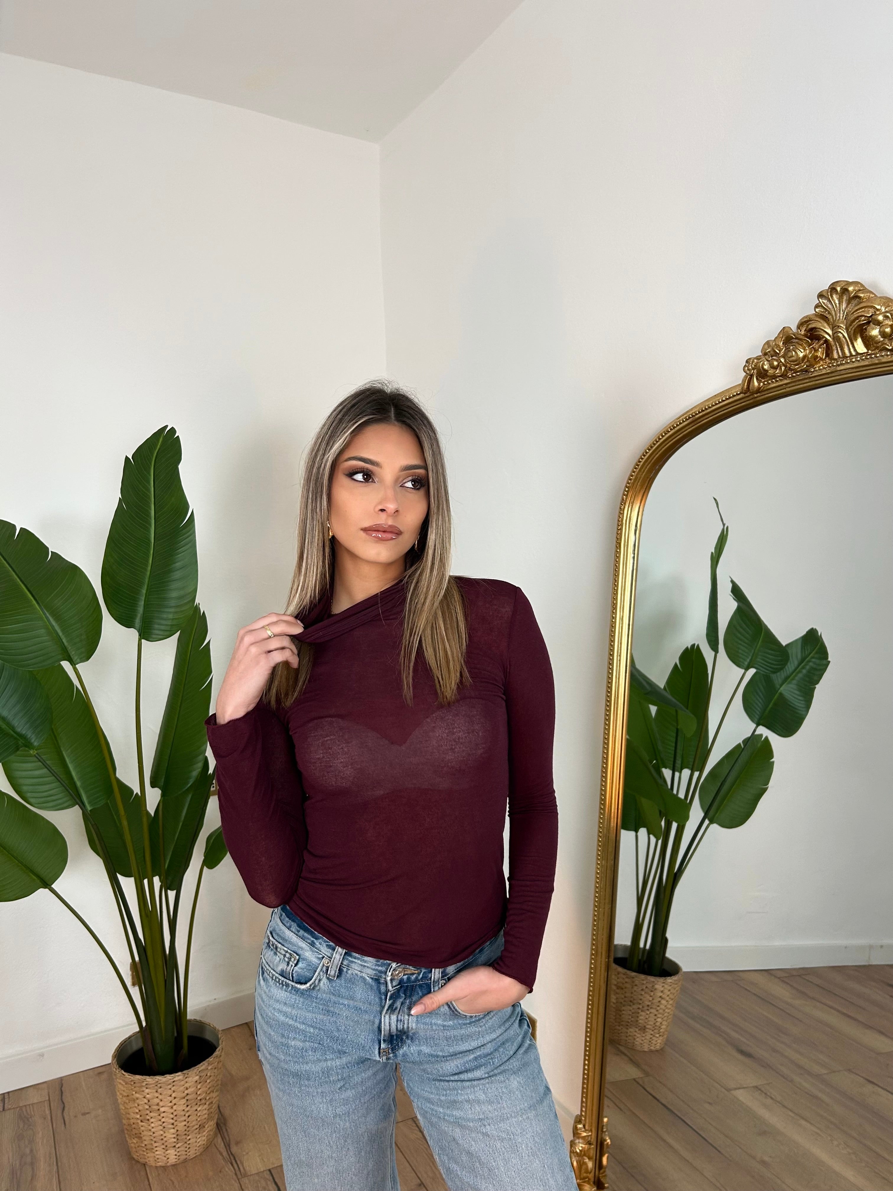 Maglia cashmere Bordeaux