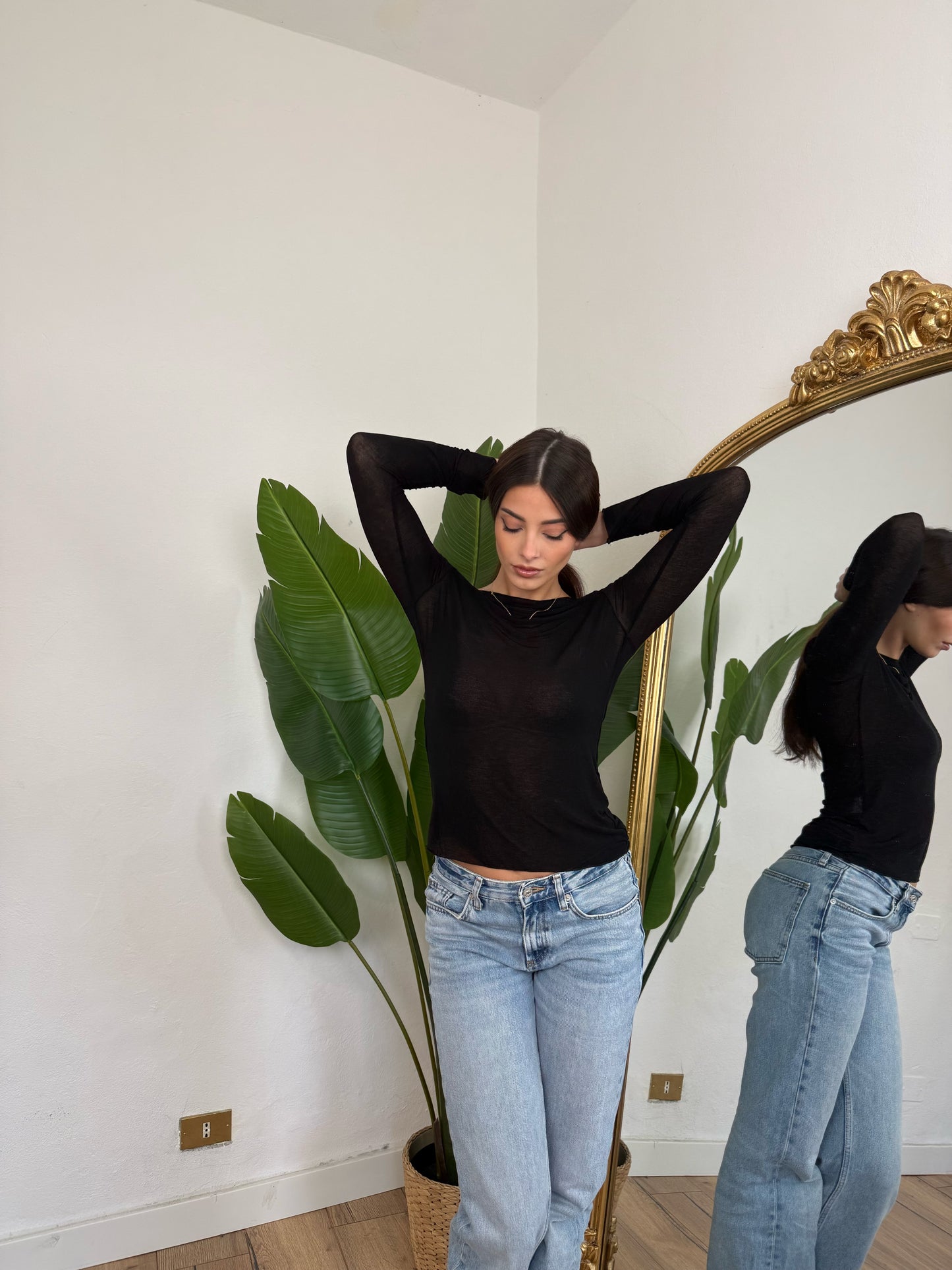 Maglia cashmere nera