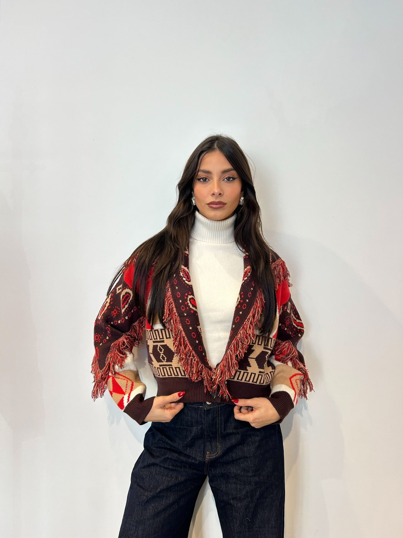 Pre order cardigan Tokyo corto rosso