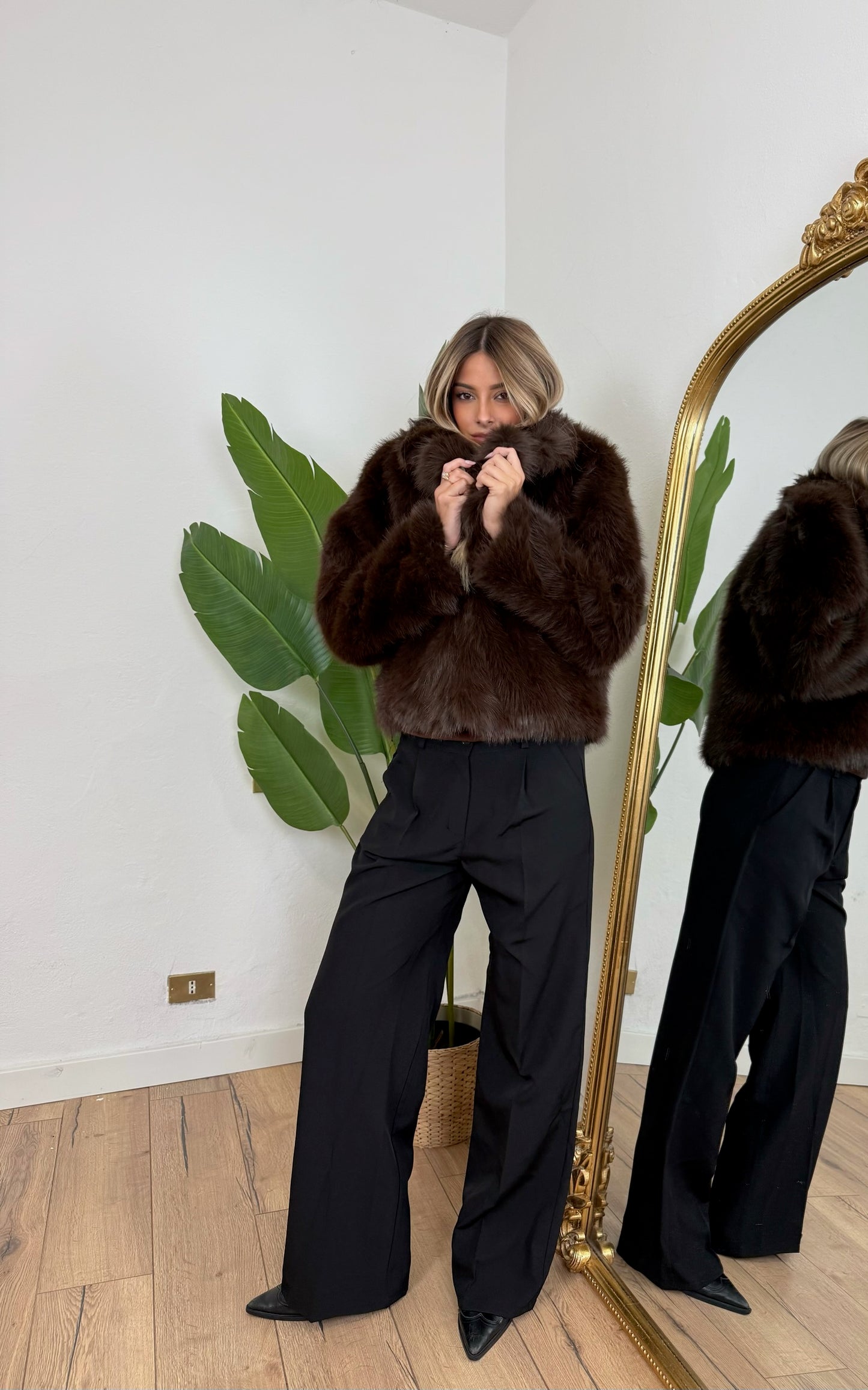 Pelliccia Courmayeur marrone