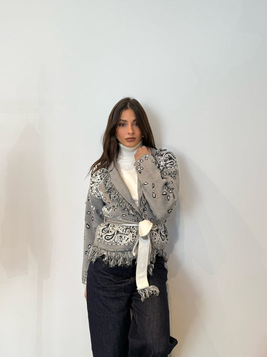 Pre order Cardigan St.moritz corto grigio