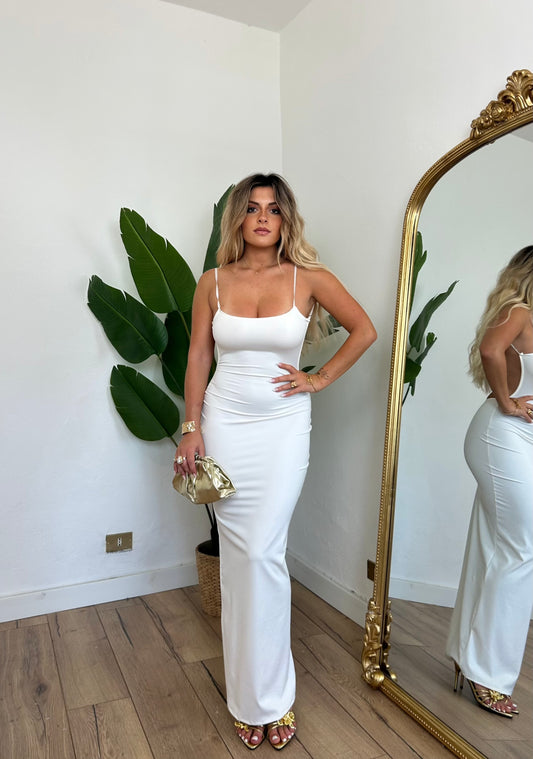 Abito Slim modellante bianco