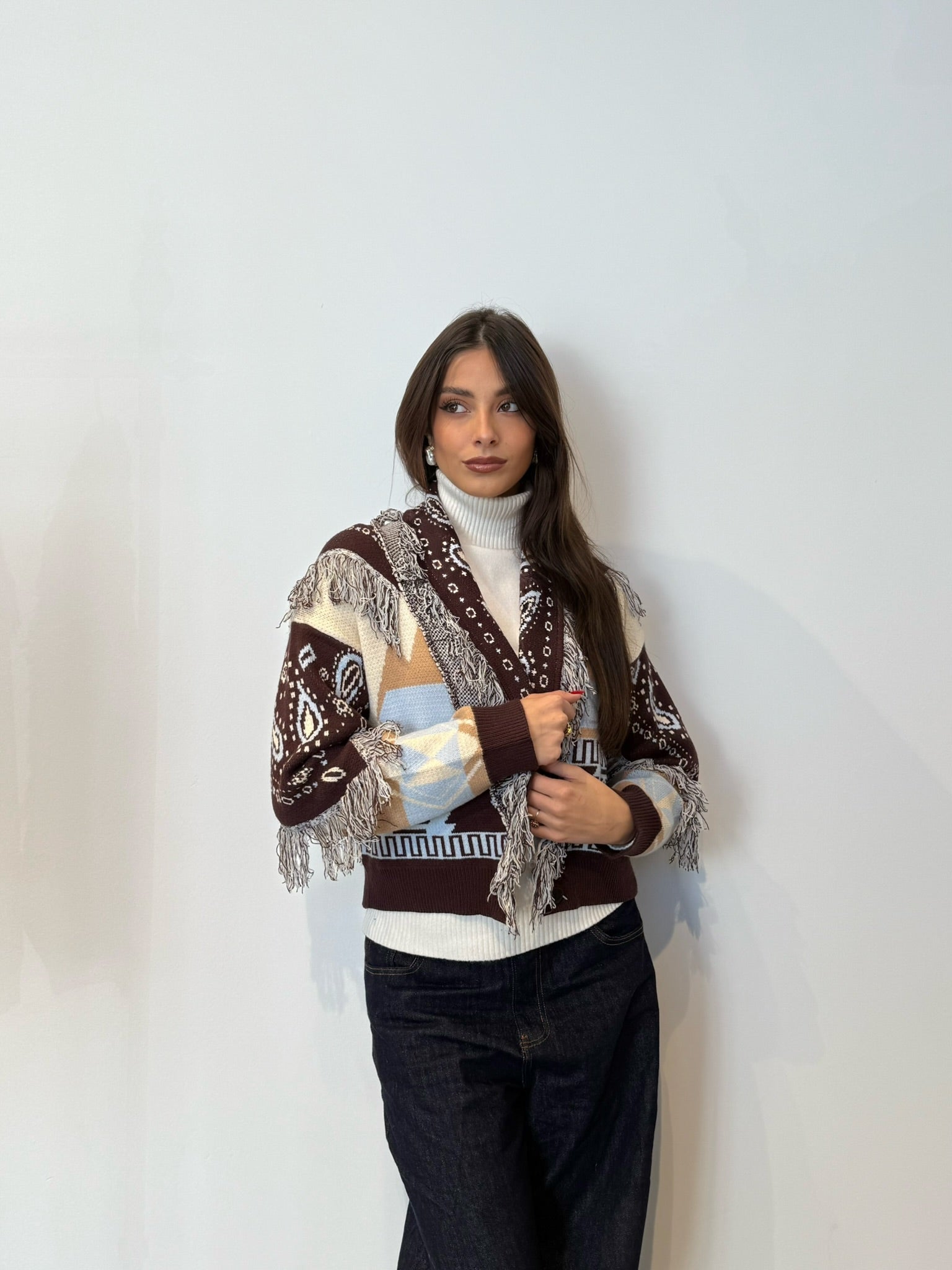 Pre order cardigan Tokyo corto marrone