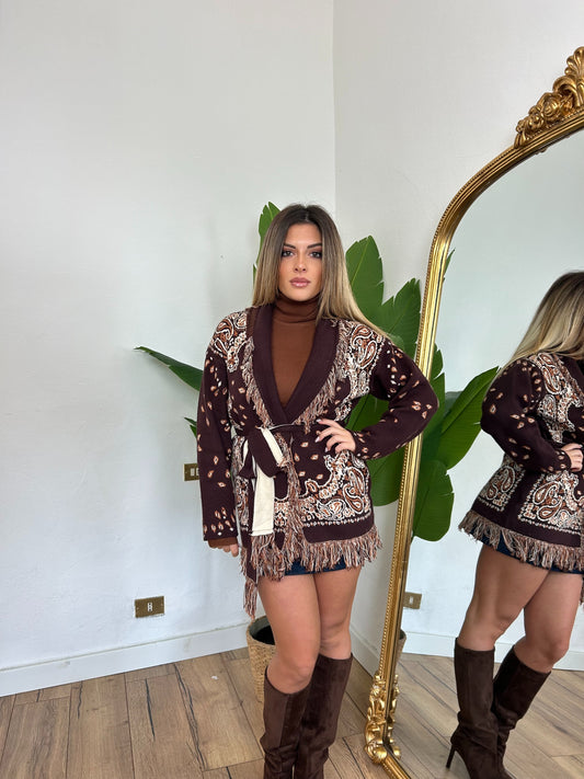 Pre order Cardigan St.Moritz Marrone