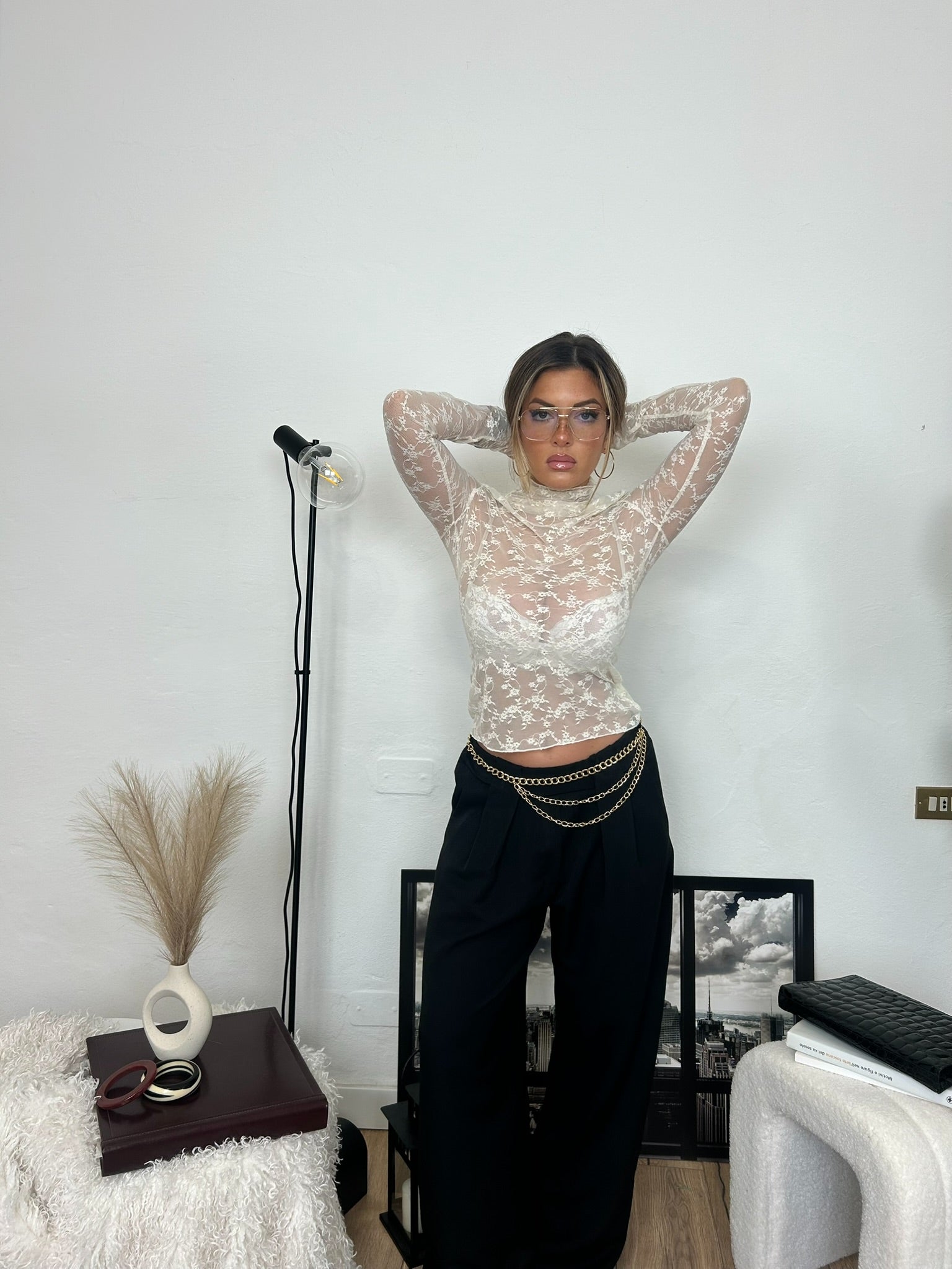 Maglia LACE - bianca