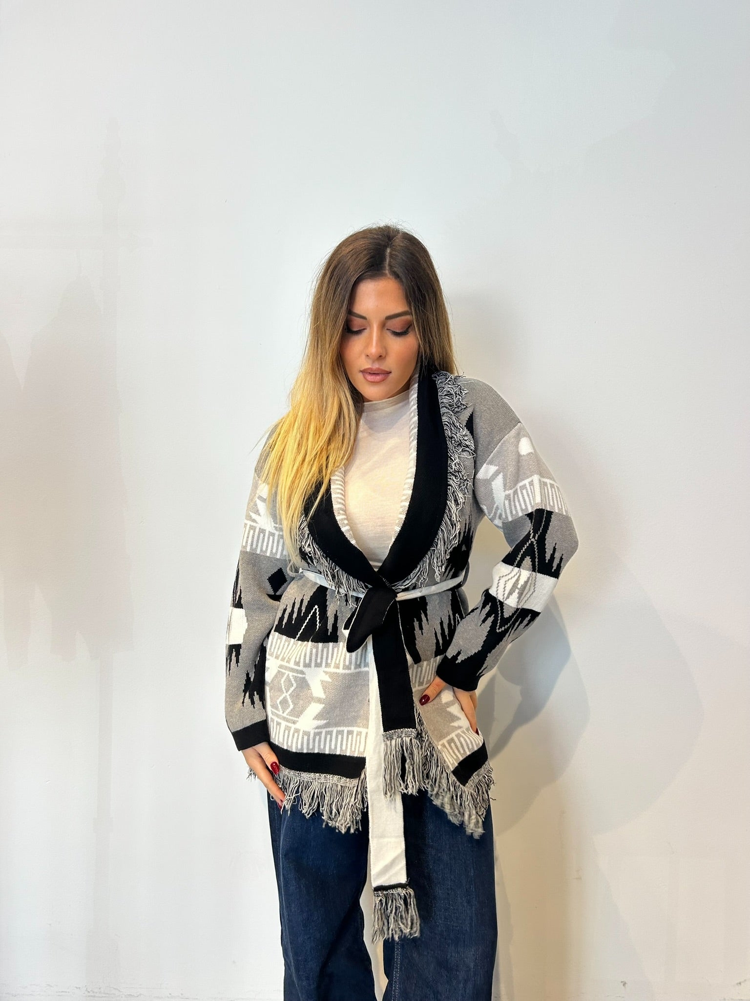 Pre order cardigan Madrid grigio