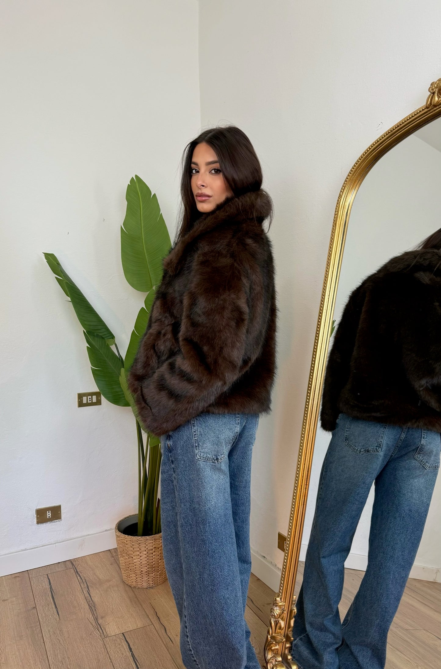 Pelliccia Apres ski marrone