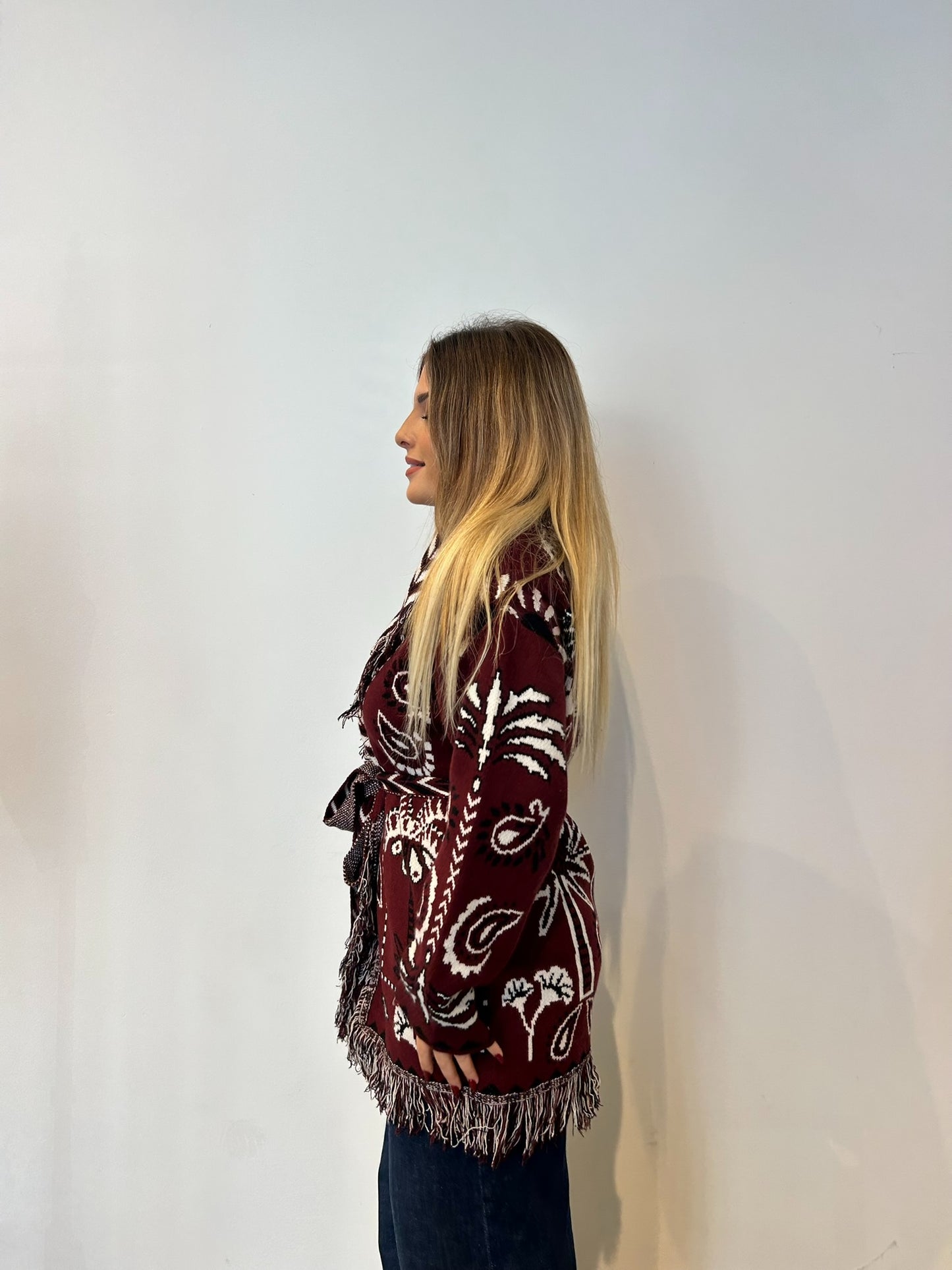 Pre order cardigan Cervinia bordeaux