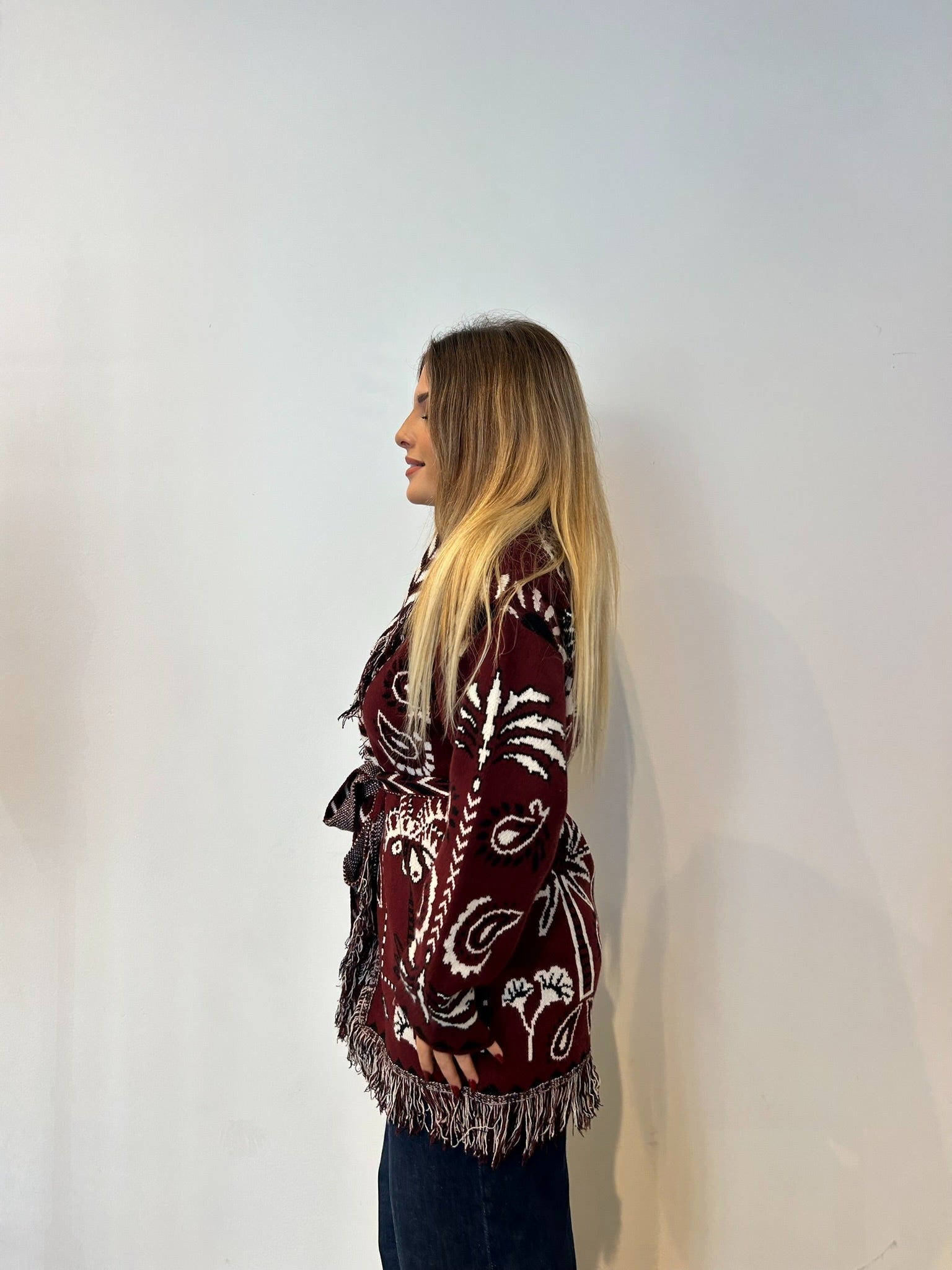 Pre order cardigan Cervinia bordeaux