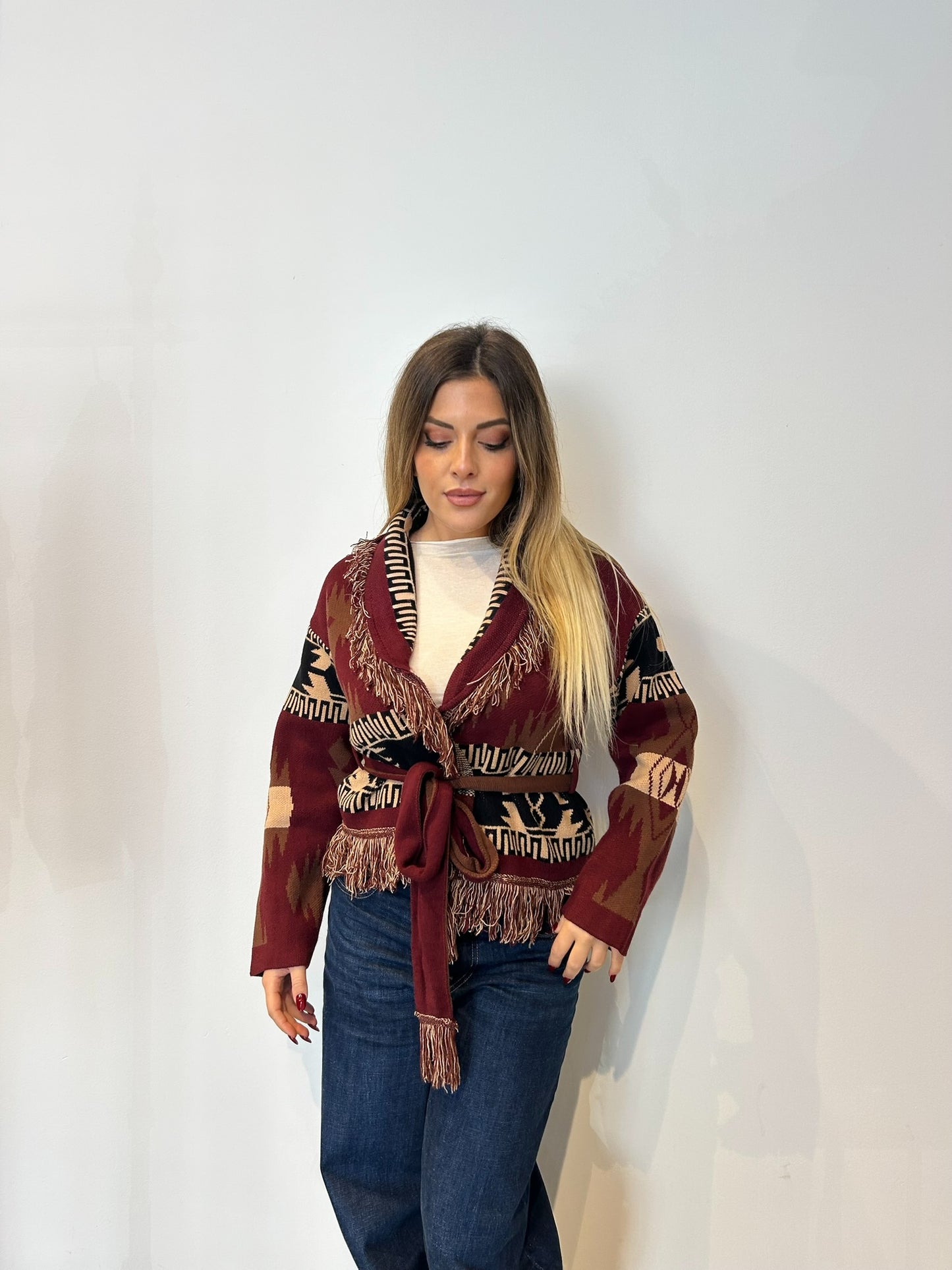 Pre order cardigan Madrid corto marrone