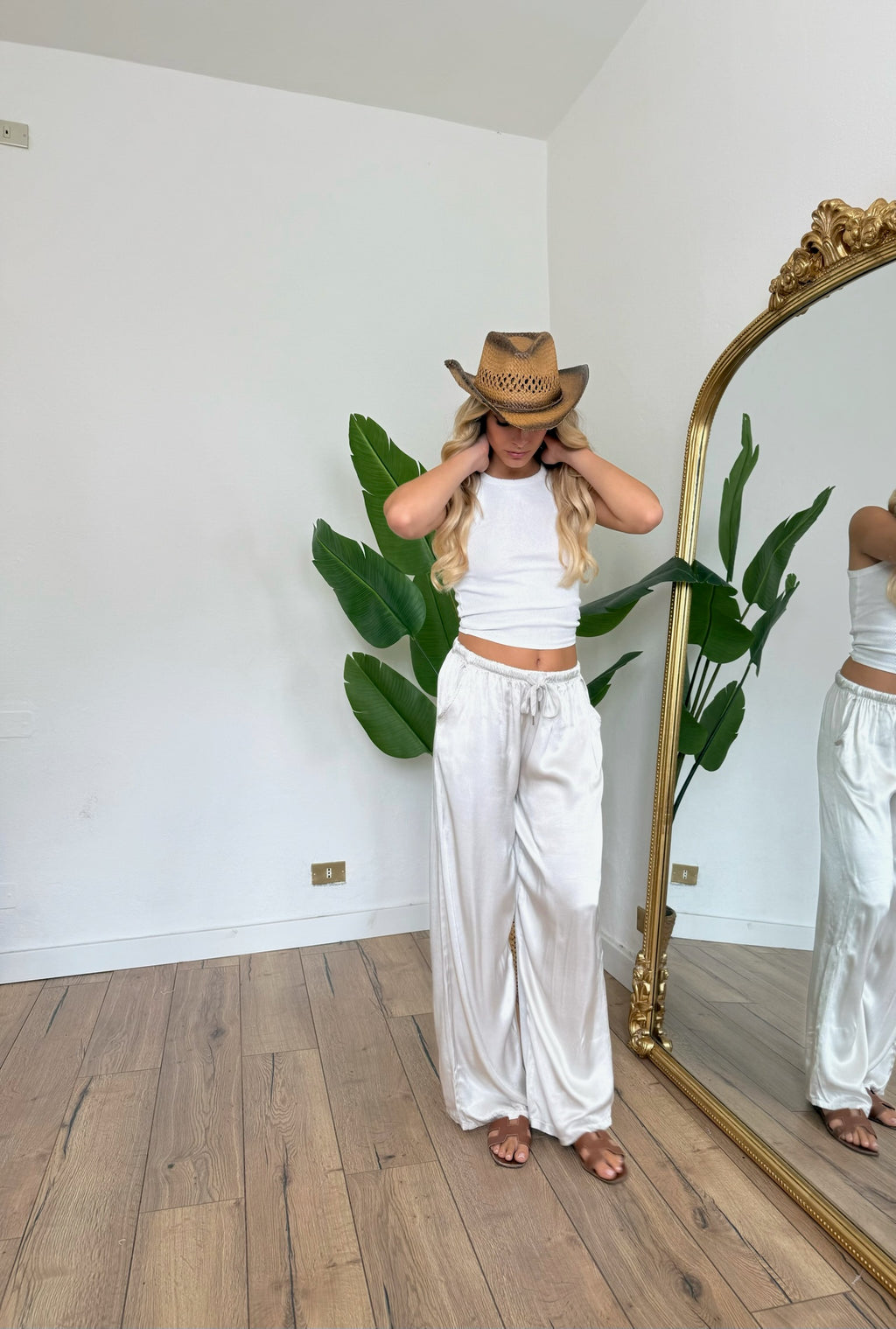 Pantalone Raso beige