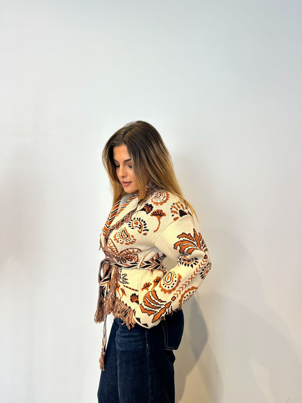 Pre order cardigan Cervinia corto beige