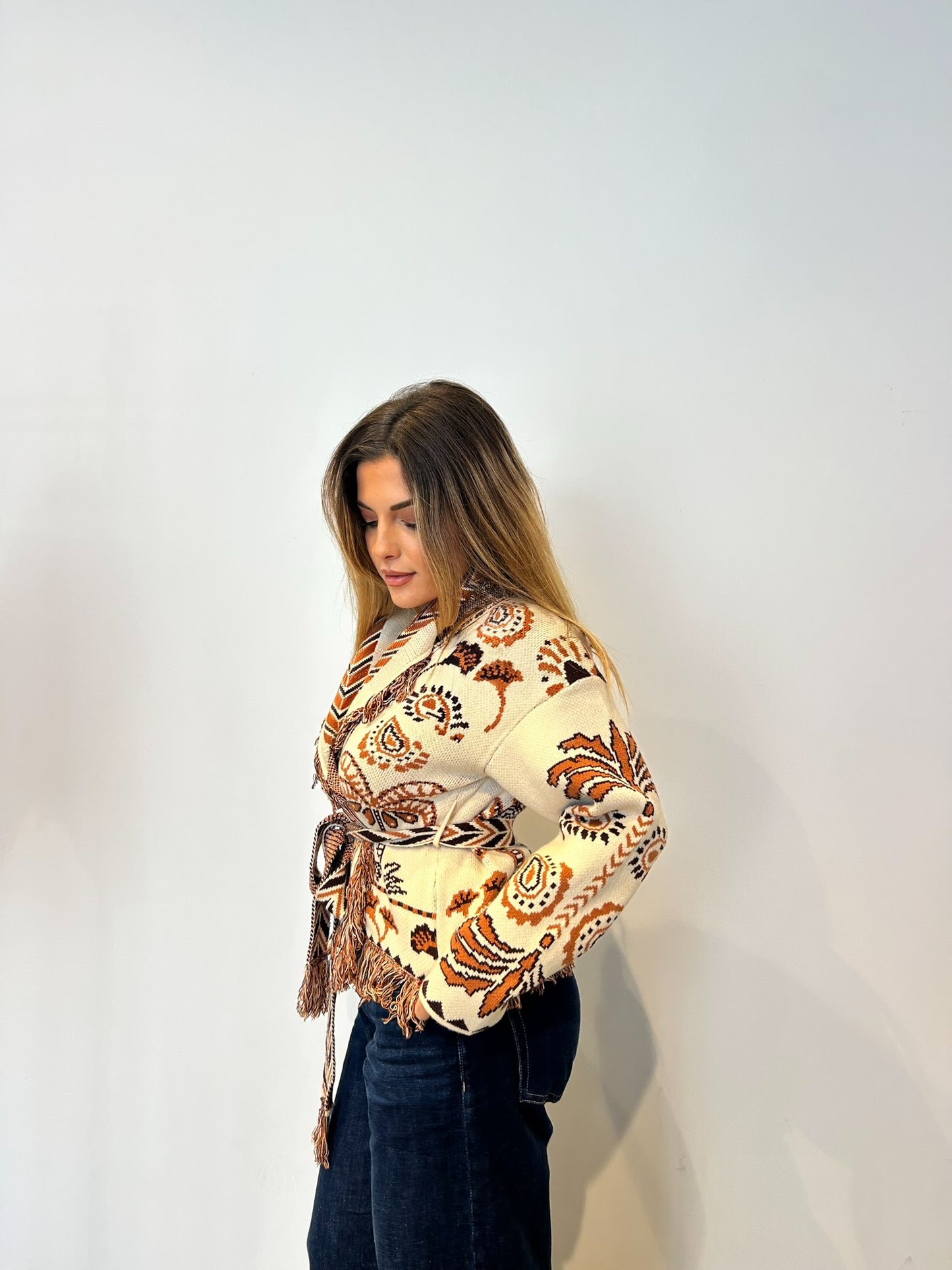 Pre order cardigan Cervinia corto beige