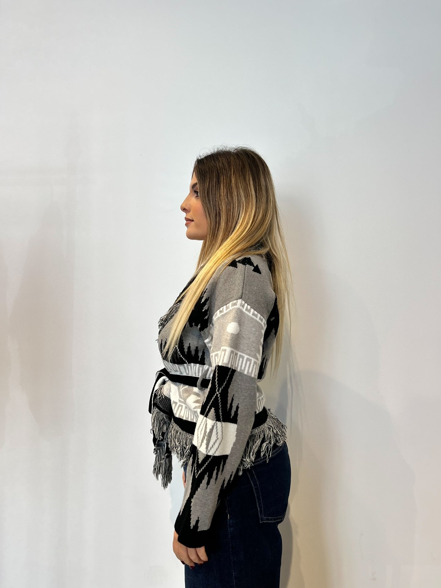 Pre order cardigan Madrid corto grigio