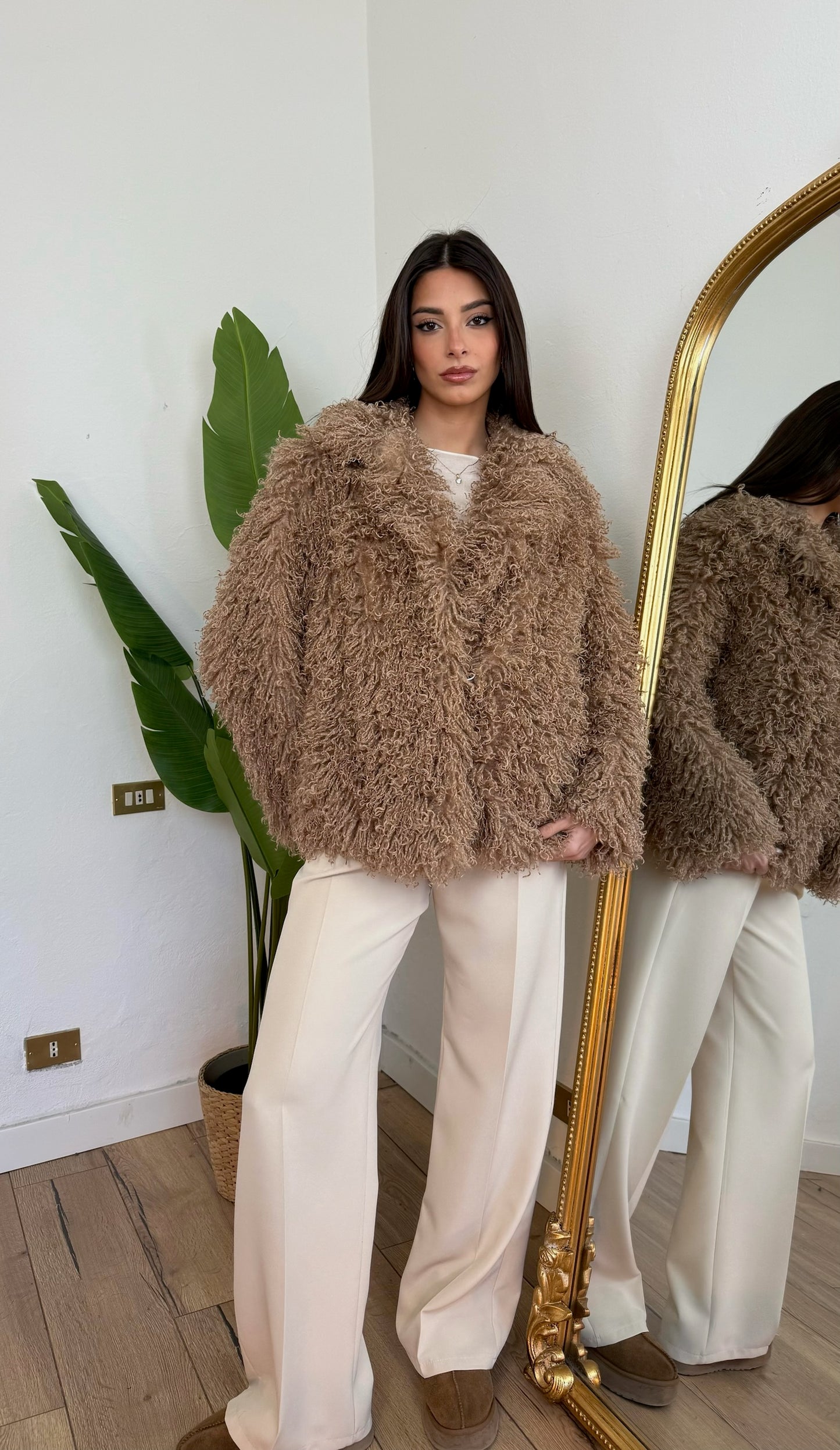 Eco Pelliccia Mongolia cammello