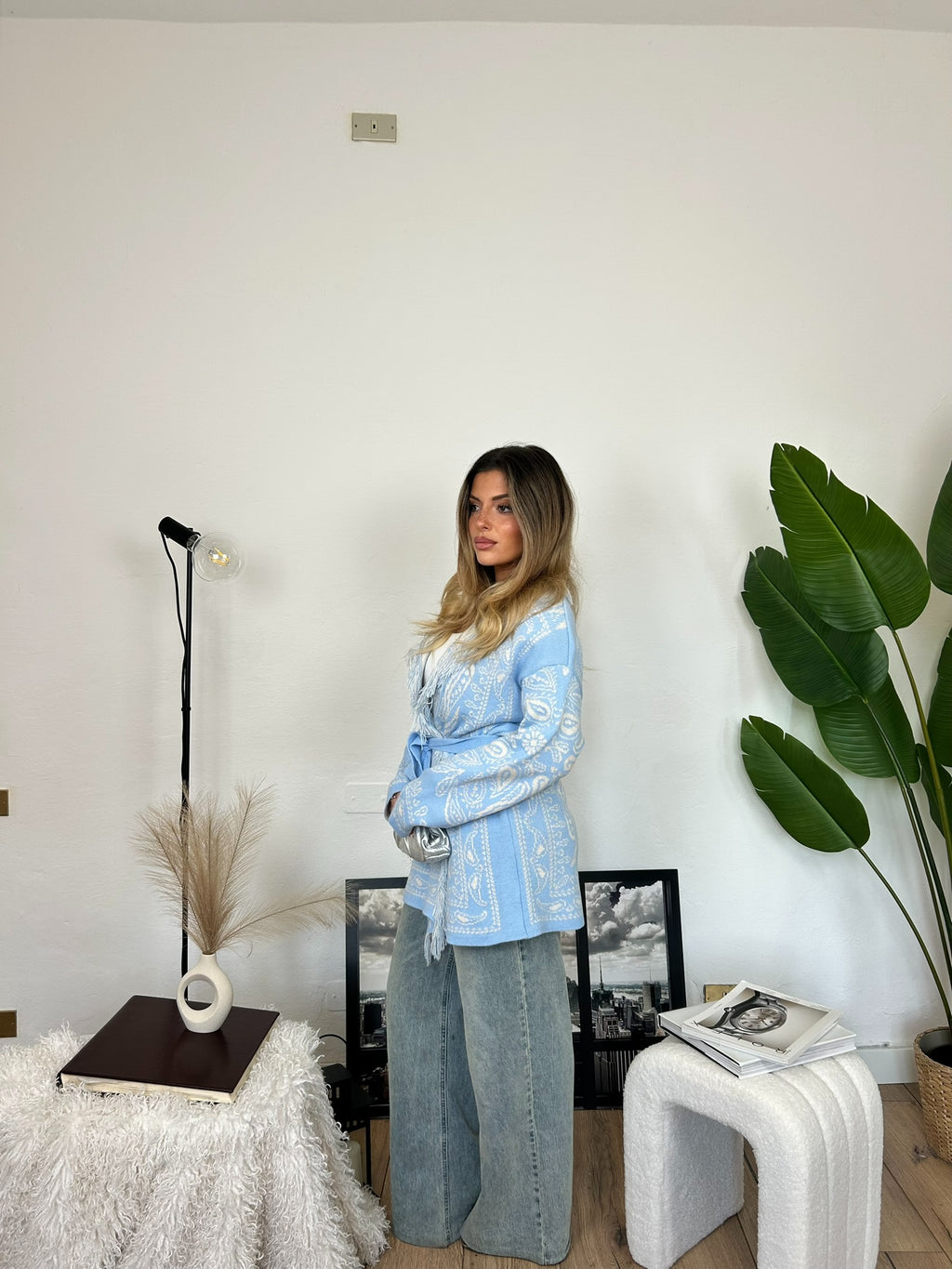 Cardigan MEXICO - Celeste
