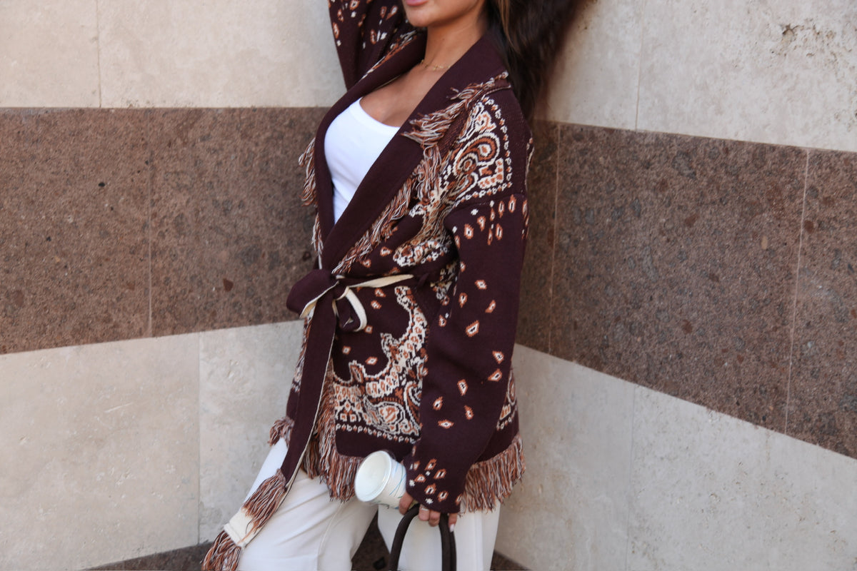 Pre order Cardigan St.Moritz Marrone