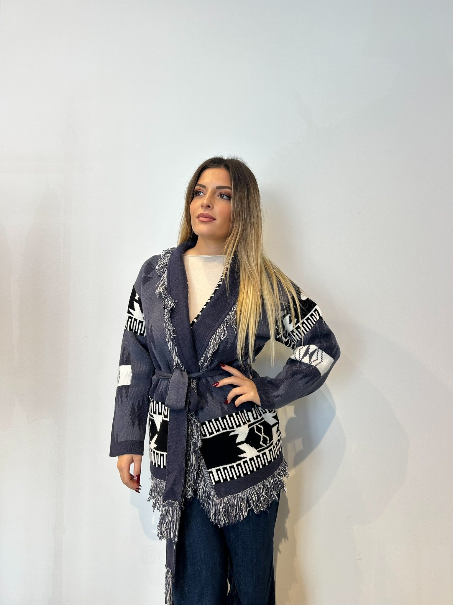 Pre order cardigan Madrid blu