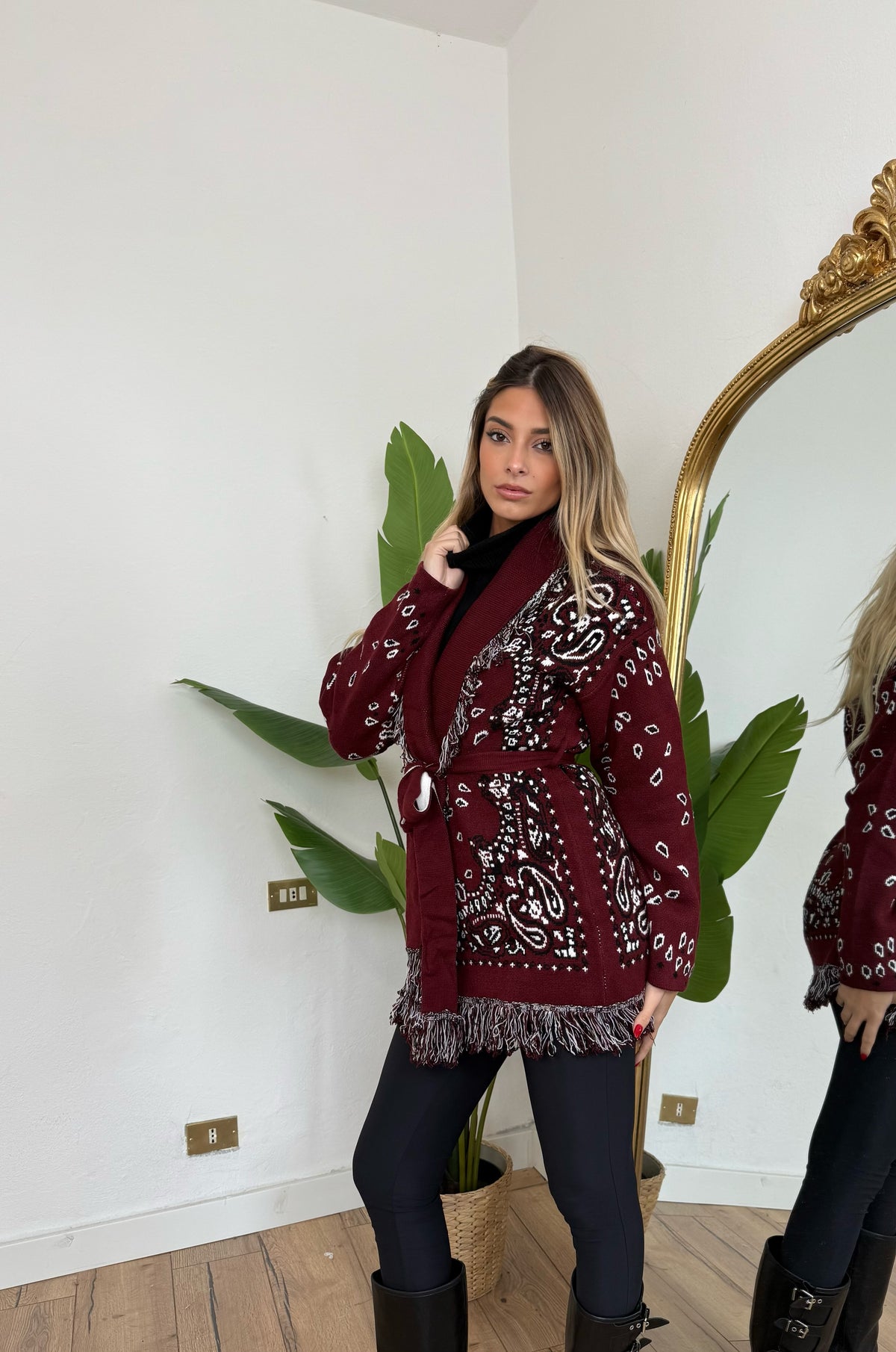Pre order Cardigan St.Moritz Bordeaux