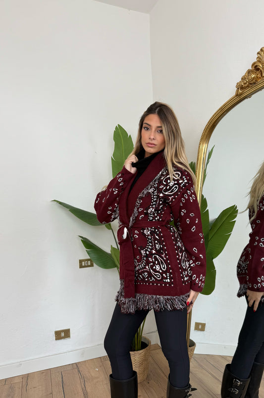 Pre order Cardigan St.Moritz Bordeaux