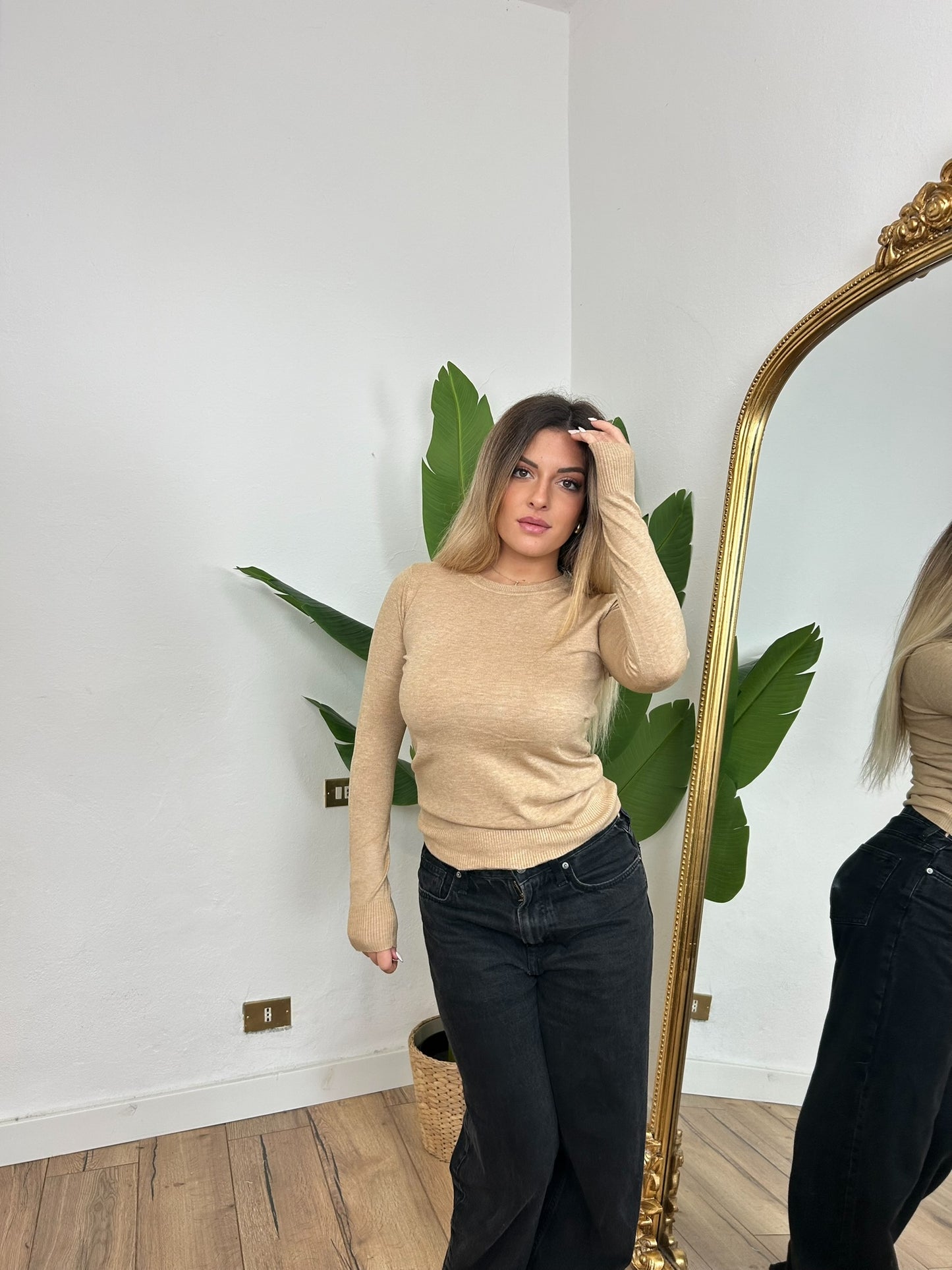 Pullover Ludovica cammello