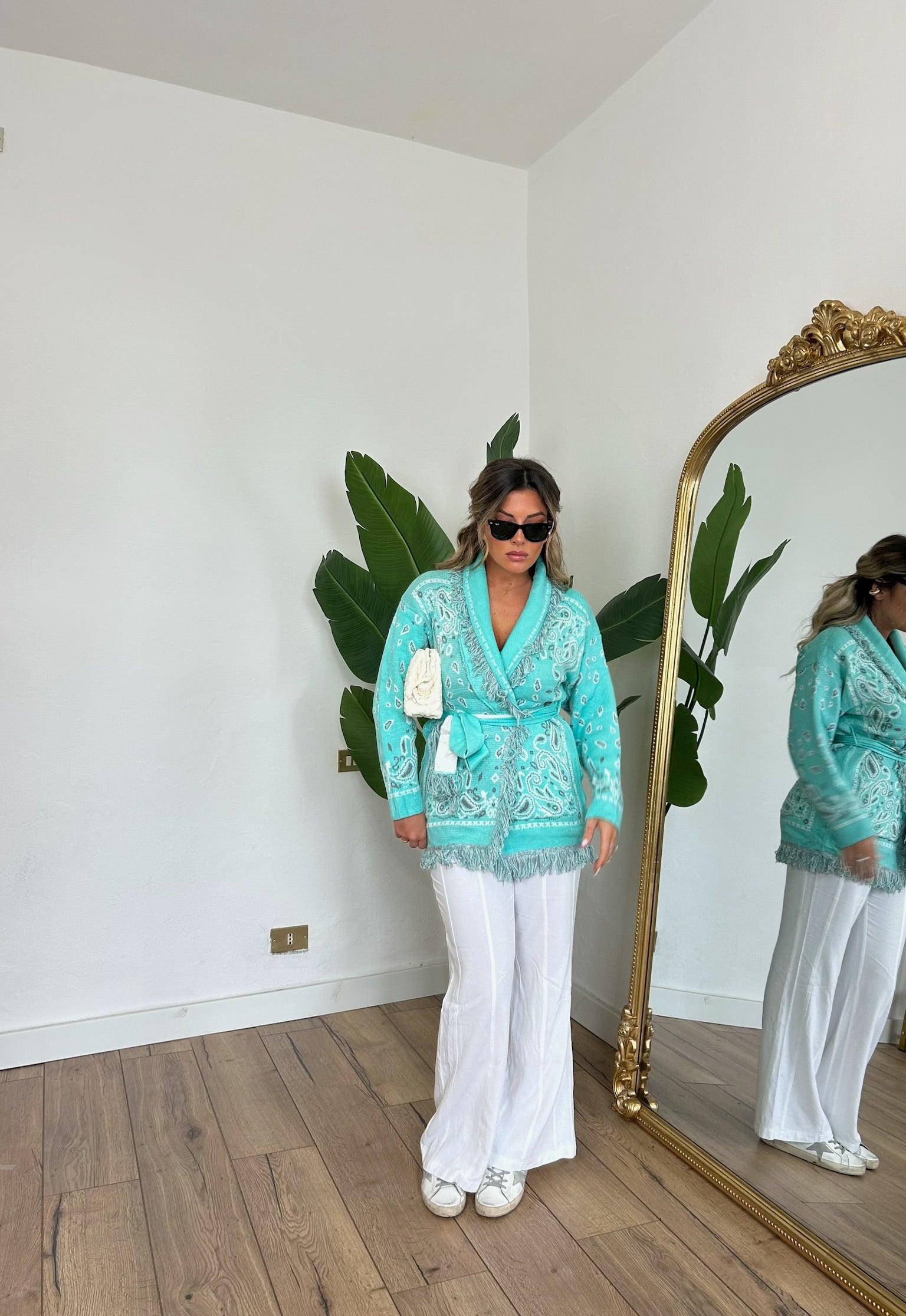 Pre order Cardigan St.Moritz turchese