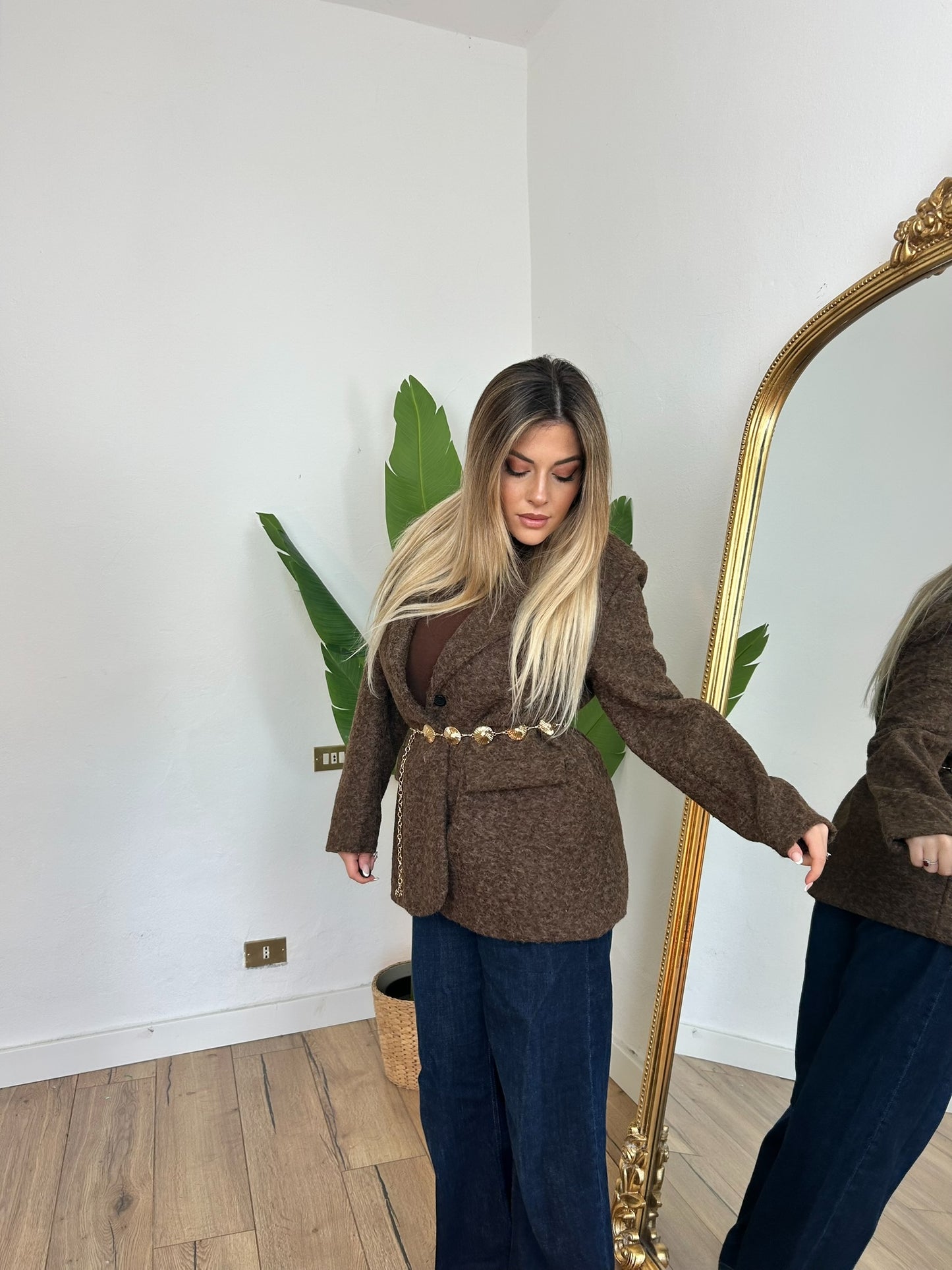 Giacca Teddy marrone