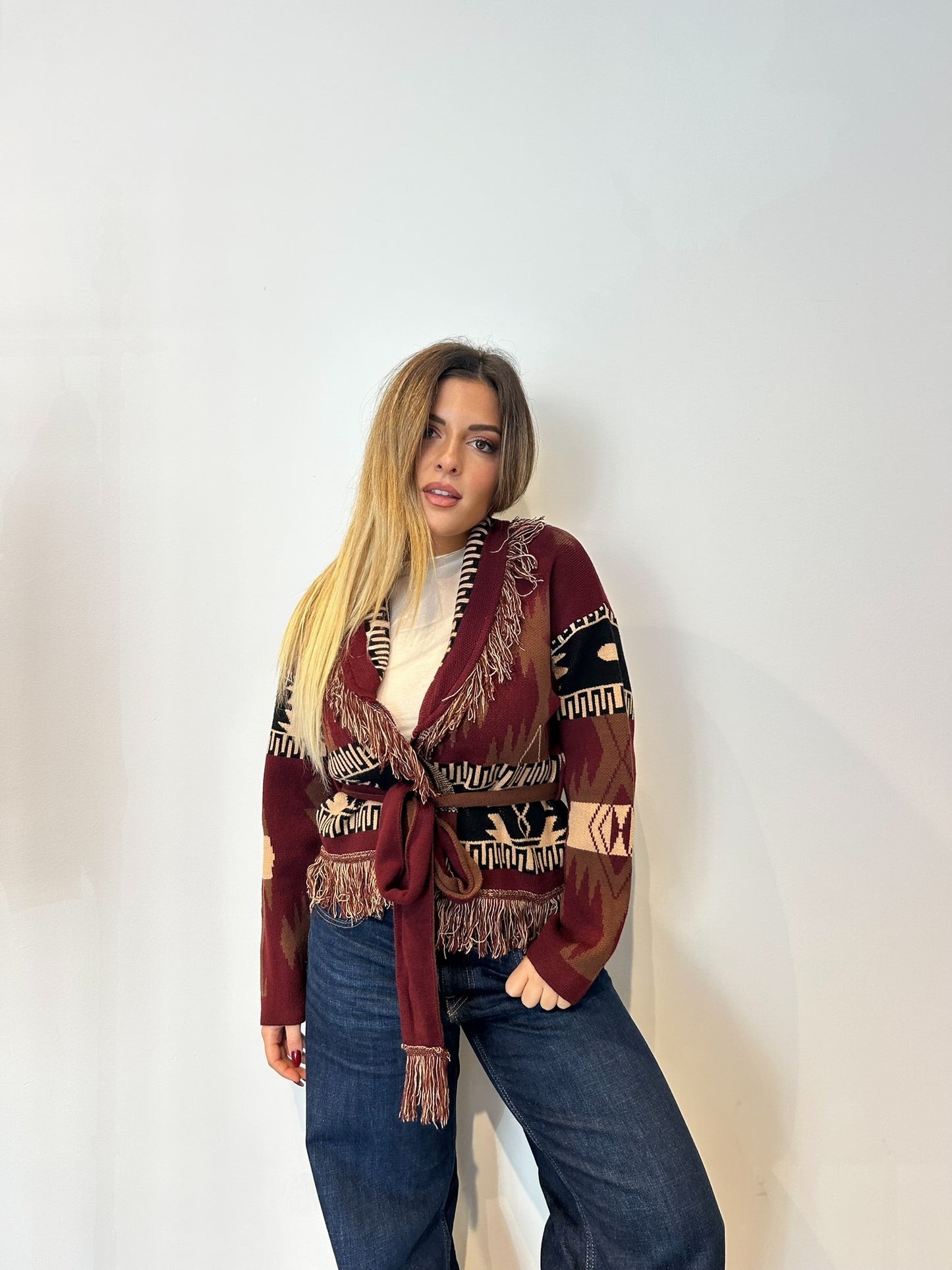 Pre order cardigan Madrid corto marrone