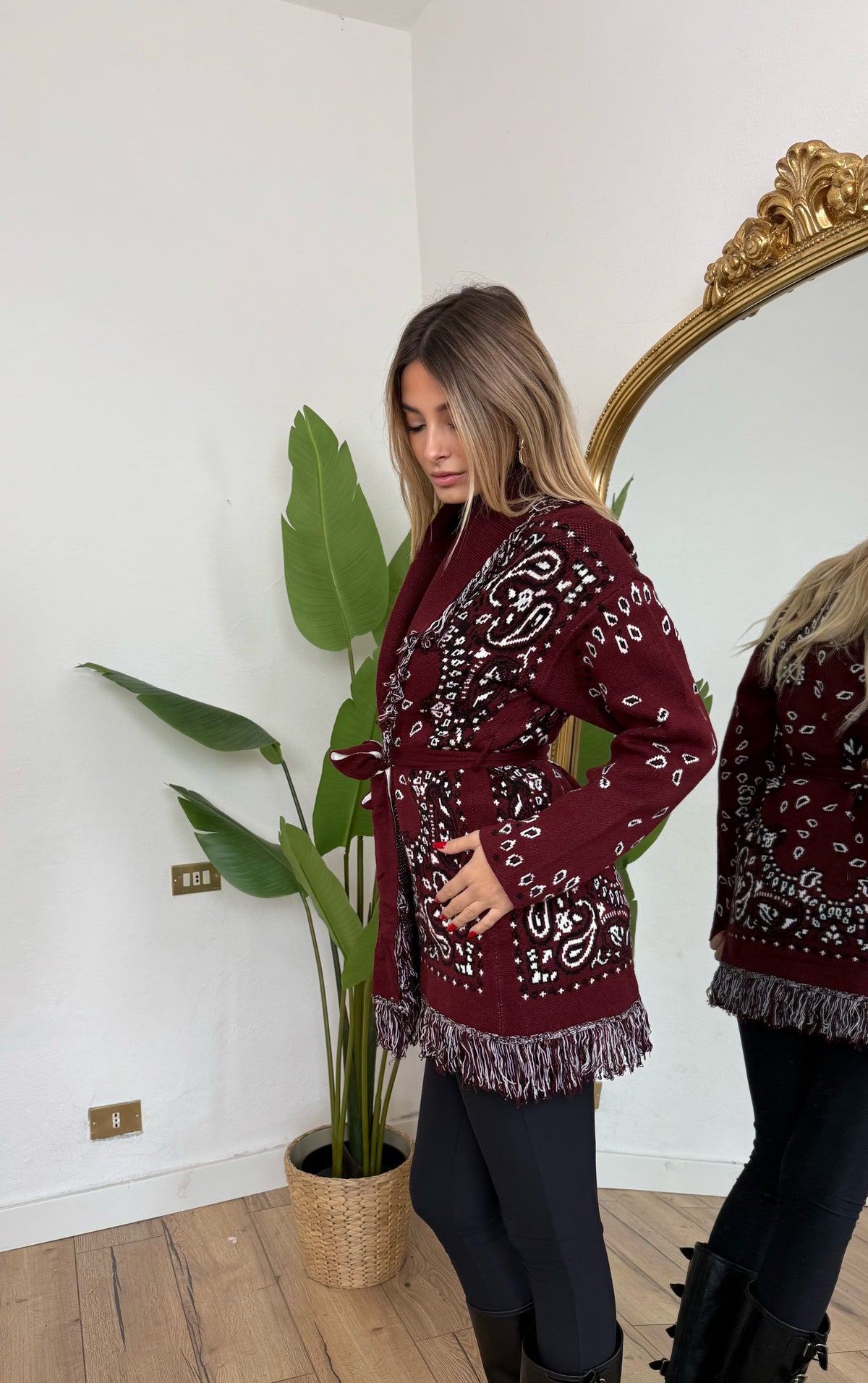 Pre order Cardigan St.Moritz Bordeaux