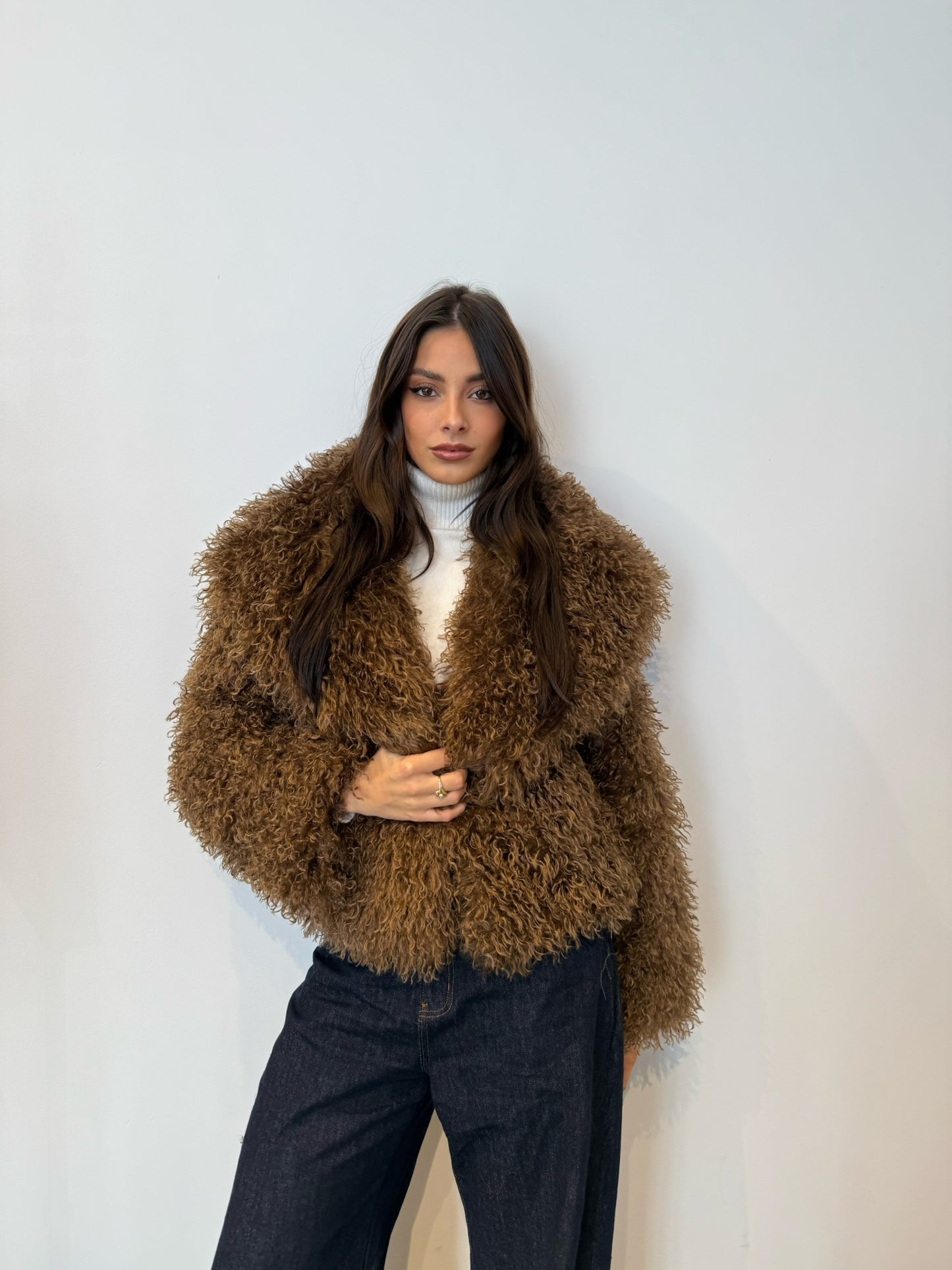 Eco Pelliccia Mongolia marrone