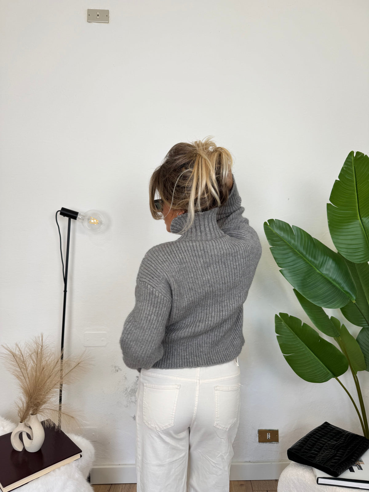 Maglione COZY-grigio