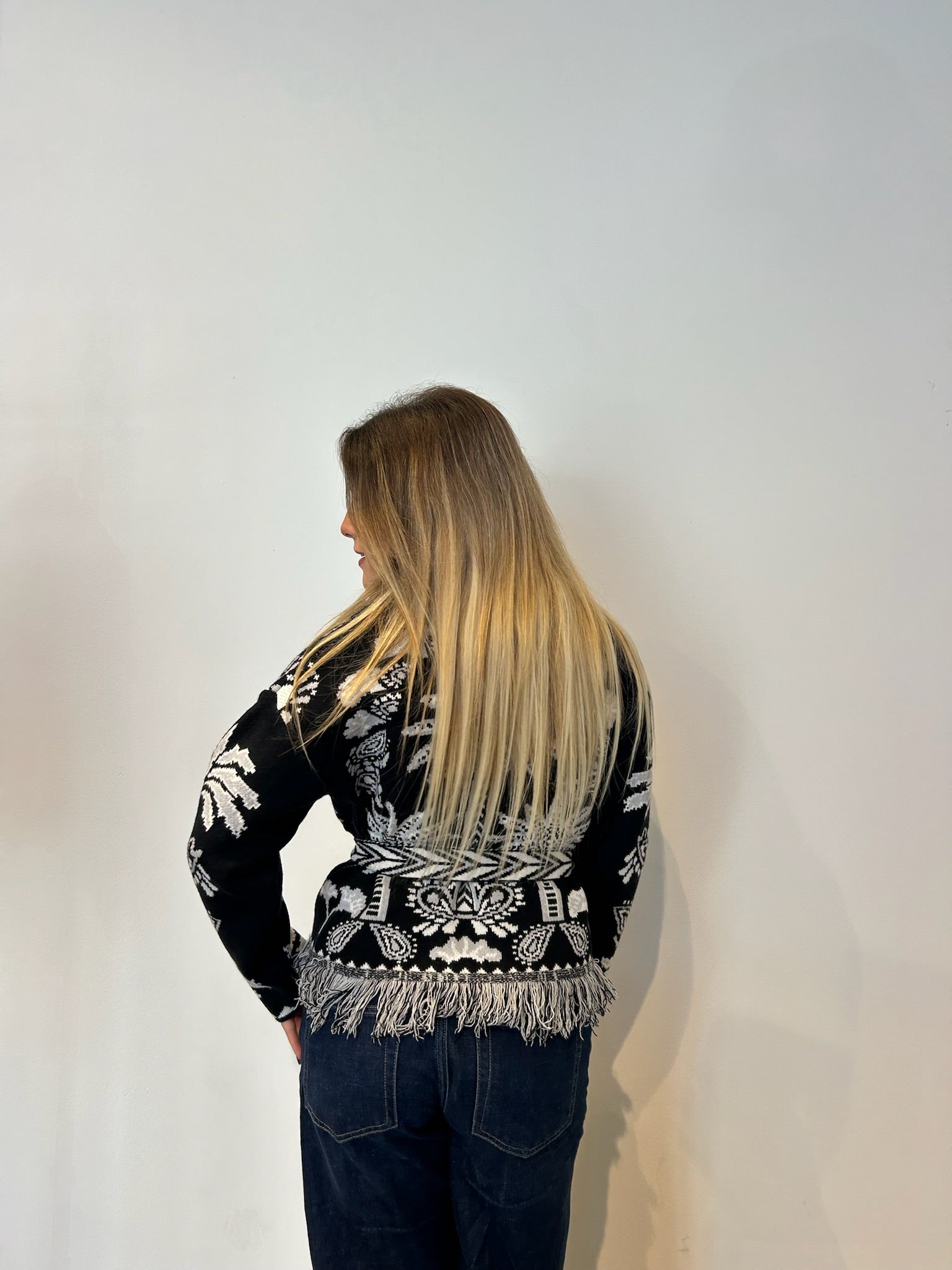 Pre order cardigan Cervinia corto nero