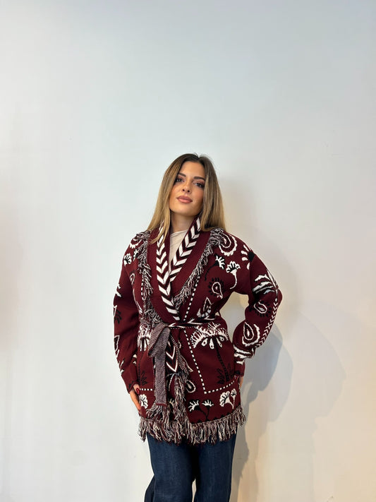 Pre order cardigan Cervinia bordeaux